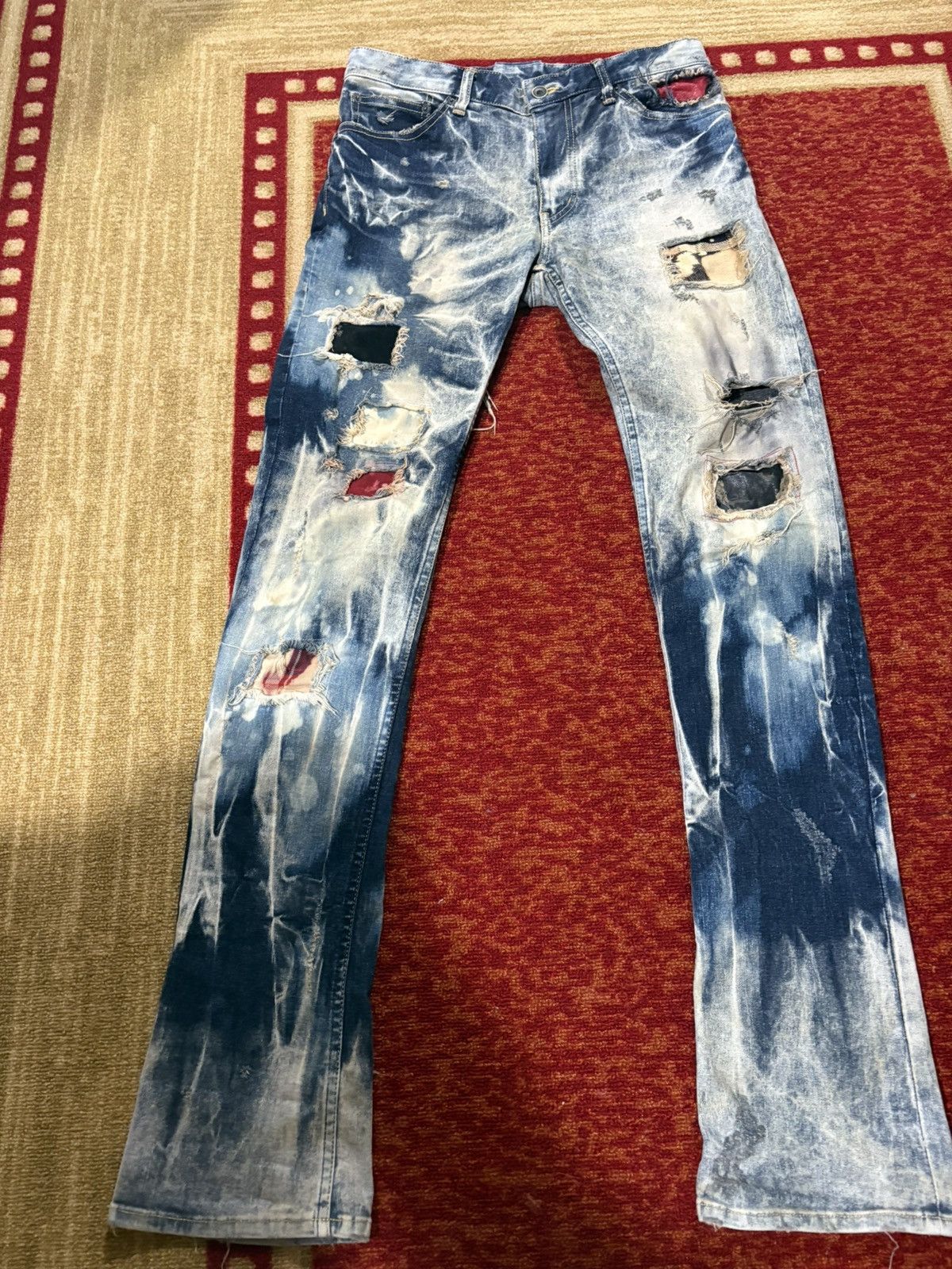 lgb s-wolf デニム LGB S-Wolf Crocodile Heavy Waxed Denim Jeans •Gently Used