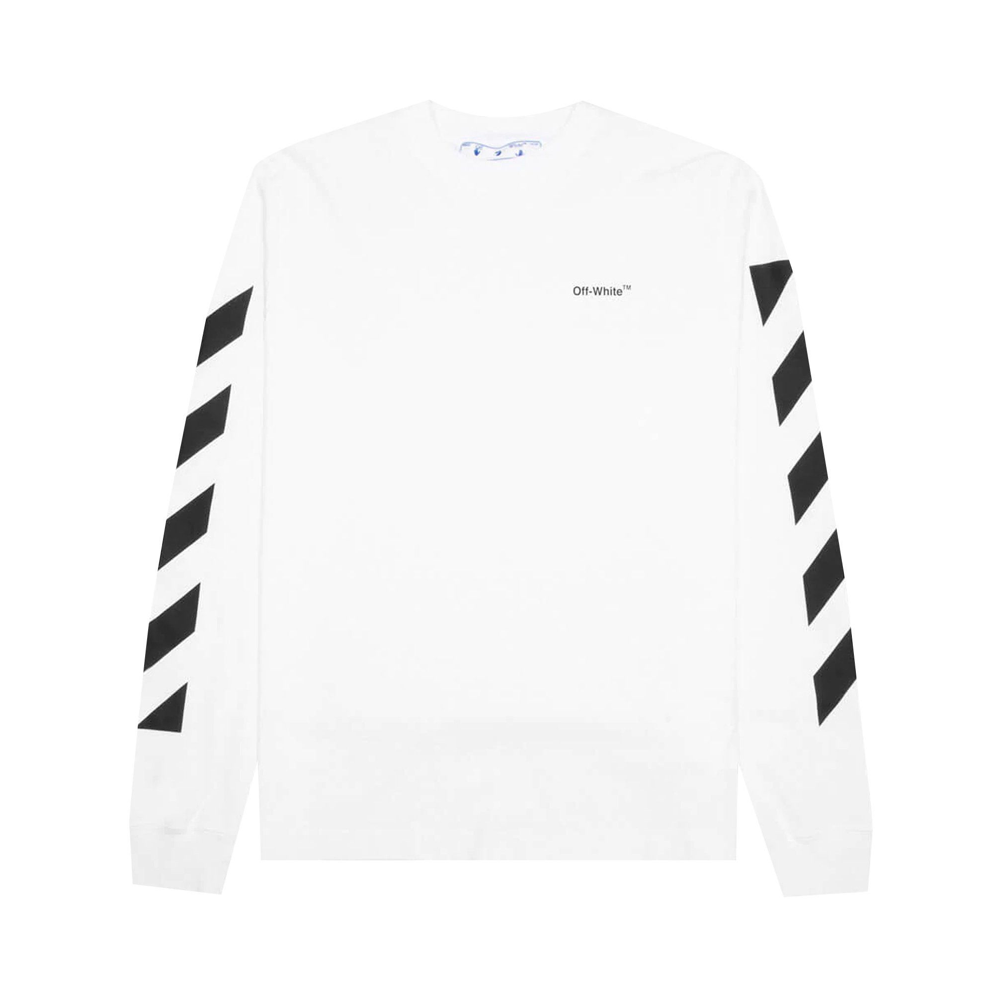 Off-White Off-White Diag Helvetica Skate Long-Sleeve Tee 'White/Black' Size US XS / EU 42 / 0 - 1 Thumbnail