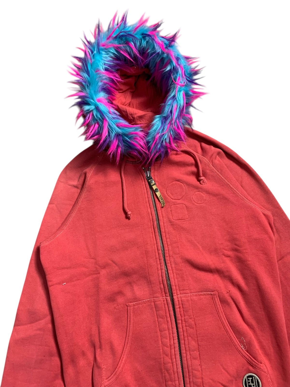 DIESEL TEXT SATAN FUR ZIP HOODIE IFSIX LGB PUNK SEXPOT STYLE