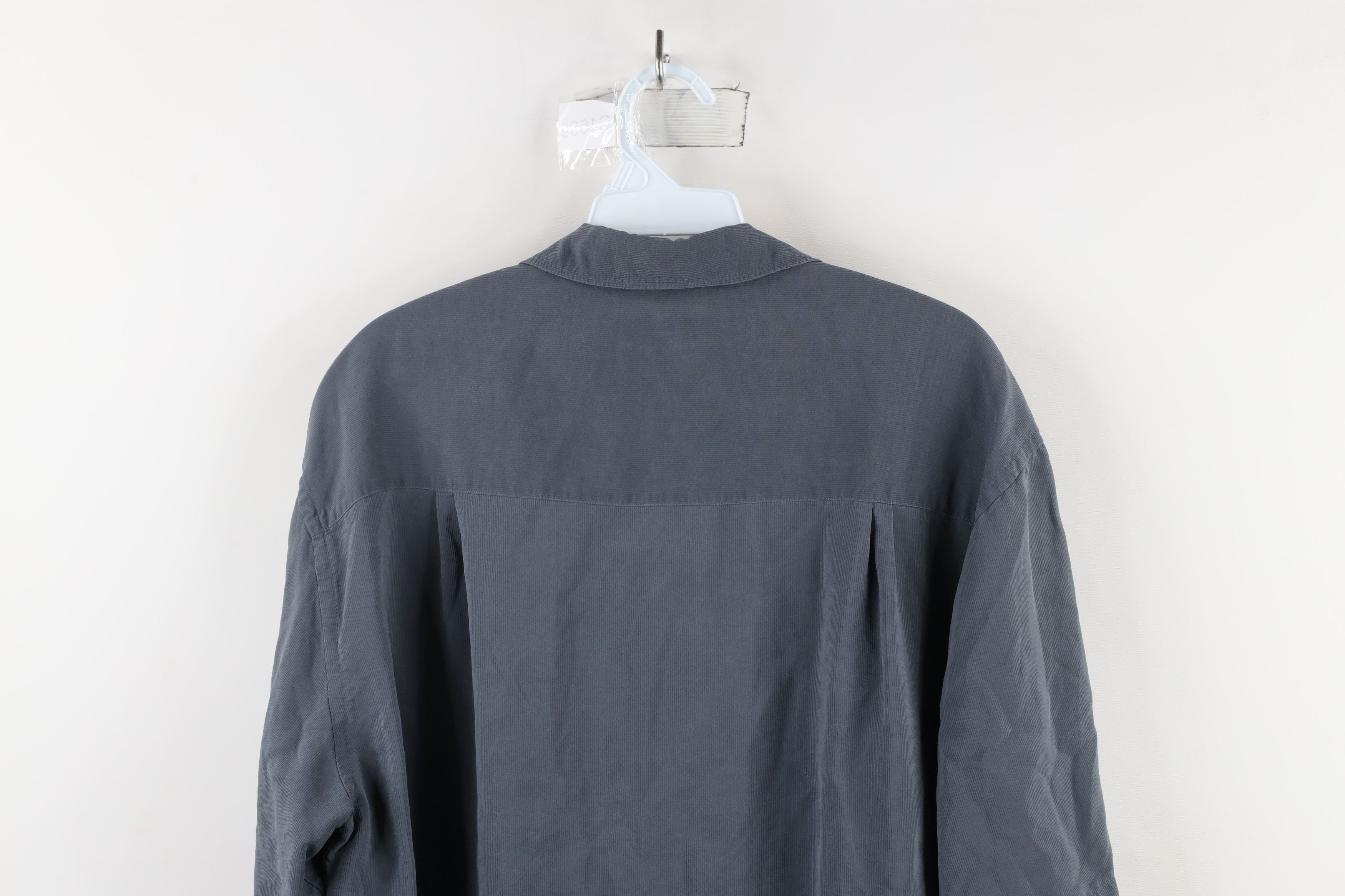 Vintage Vintage 90s Streetwear Short Sleeve Button Shirt Steel Blue Size US M / EU 48-50 / 2 - 8 Thumbnail
