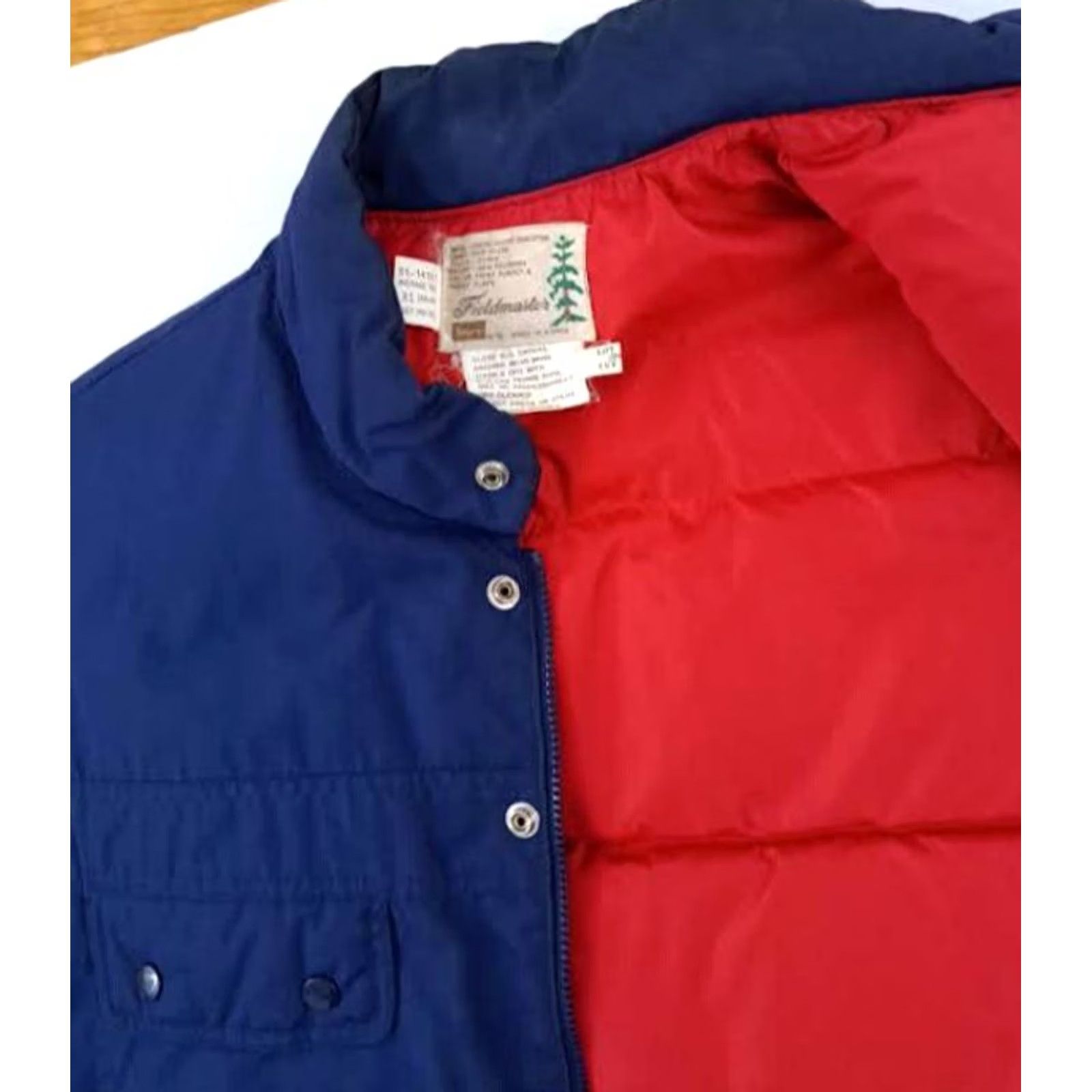 Sears VINTAGE Sears Fieldmaster Down Zip&Button Outdoor Vest XL 46/48 Men Vest Blue & Red Nylon 1970s 80s Bodywarmer Size US M / EU 48-50 / 2 - 2 Thumbnail