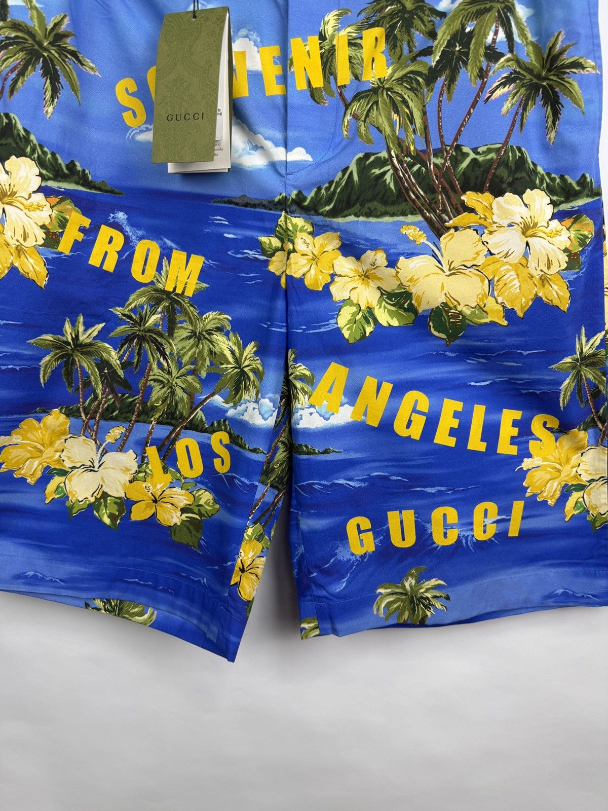 Gucci 🇮🇹 Gucci Souvenir From Los Angelis Swim High Waisted Shorts Size US 32 / EU 48 - 4 Thumbnail