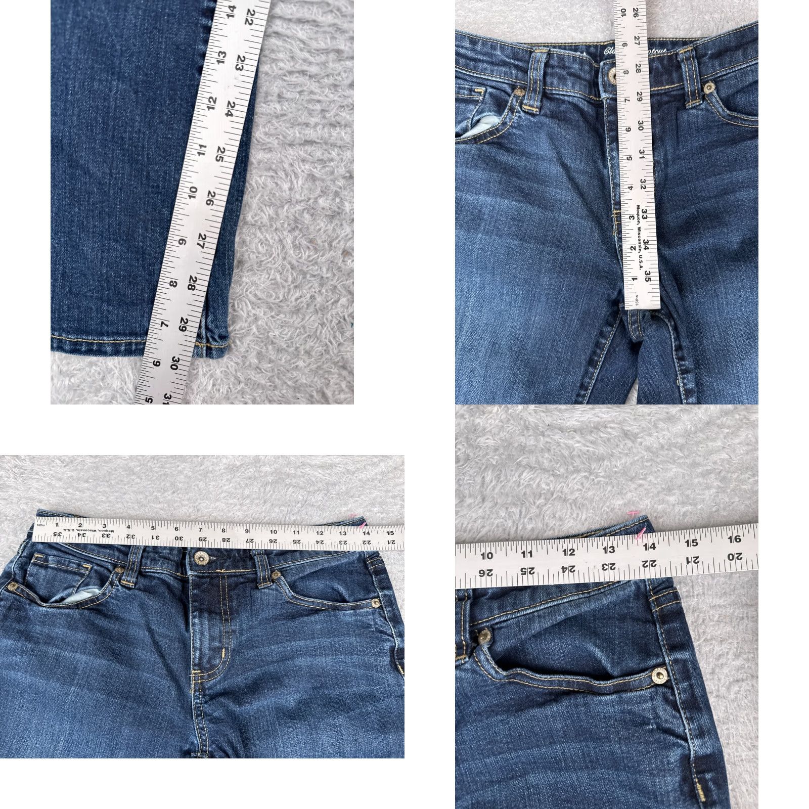 Merona Merona Jeans Women 6 Blue Denim Bootcut Adult Regular 28x30 Cotton Blend Mid Rise 30 In Inseam Vintage No Mens Women Girls Size 28" / US 6 / IT 42 - 8 Thumbnail