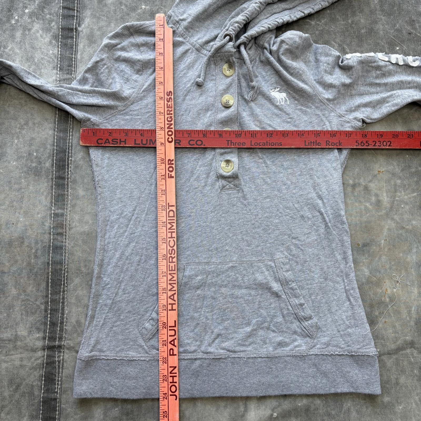 Abercrombie & Fitch Vintage Y2K Abercrombie & Fitch Lightweight Henley Hoodie Size L / US 10 / IT 46 - 4 Thumbnail