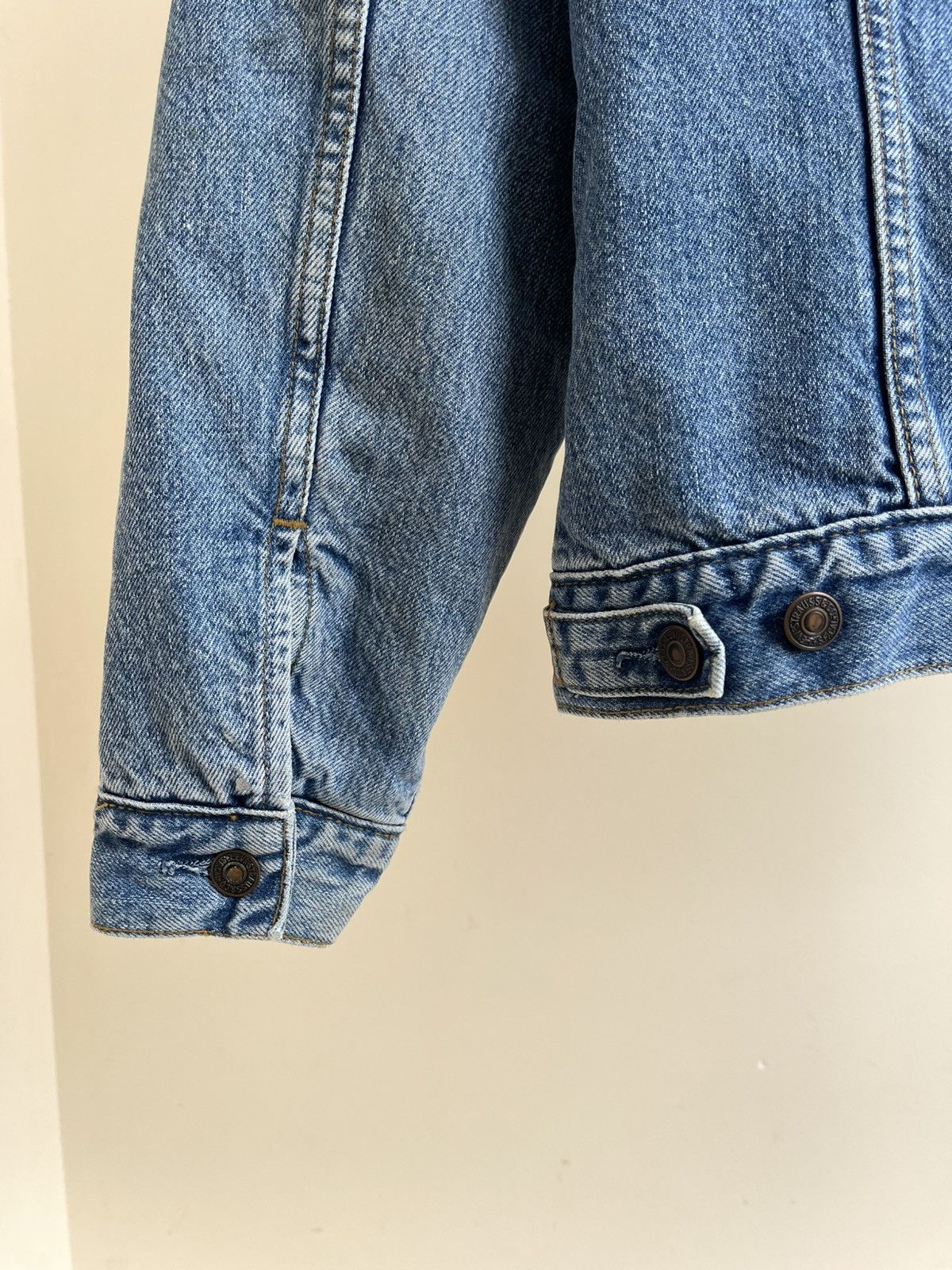 Levi's Type 3 Flannel Blanked Lined Washed Denim Trucker Jacket 90s Size US M / EU 48-50 / 2 - 9 Thumbnail