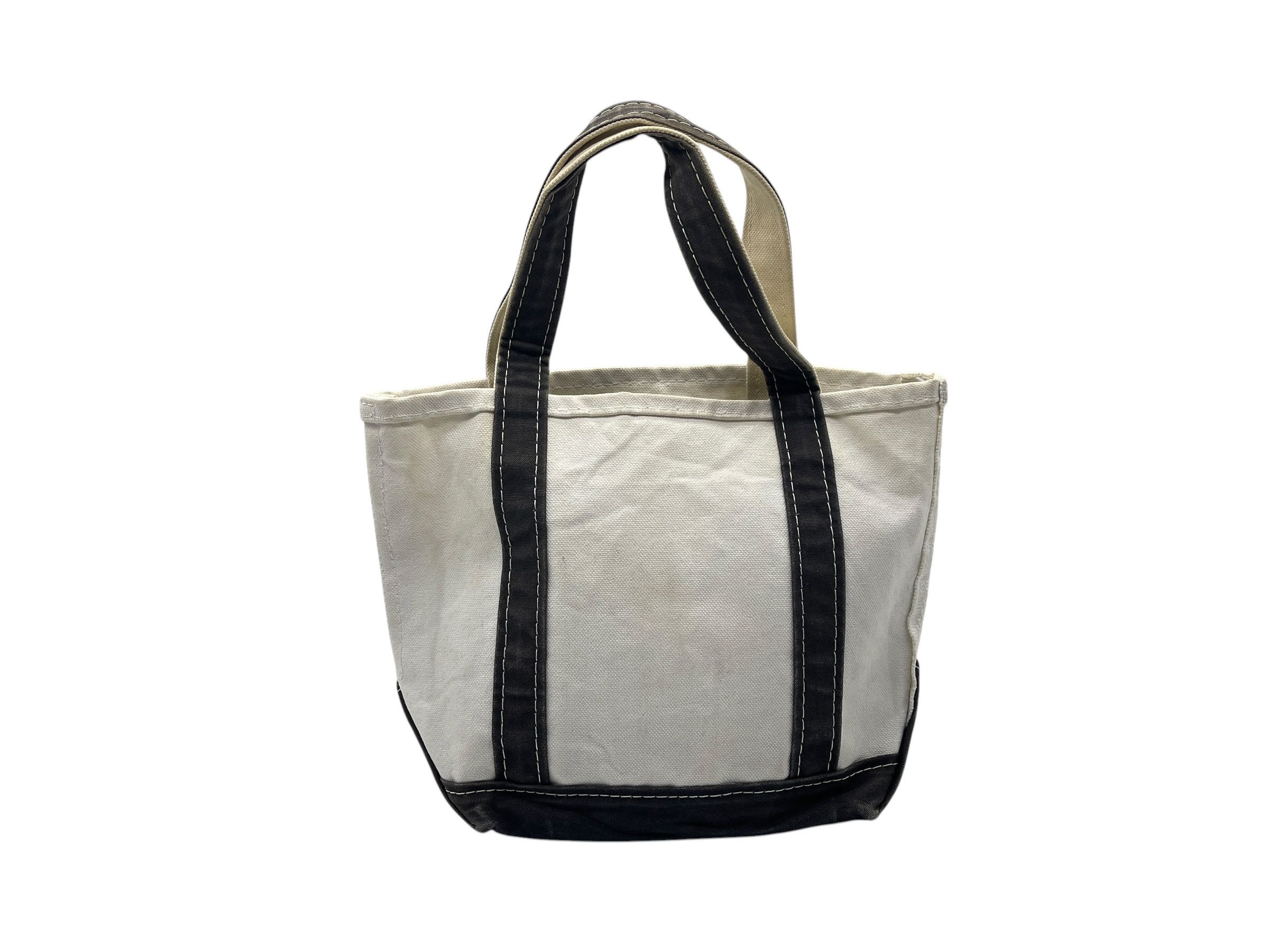 L.L. Bean L.L.Bean Boat and Tote Small Canvas Bag Navy Trim USA Made Size ONE SIZE - 5 Thumbnail