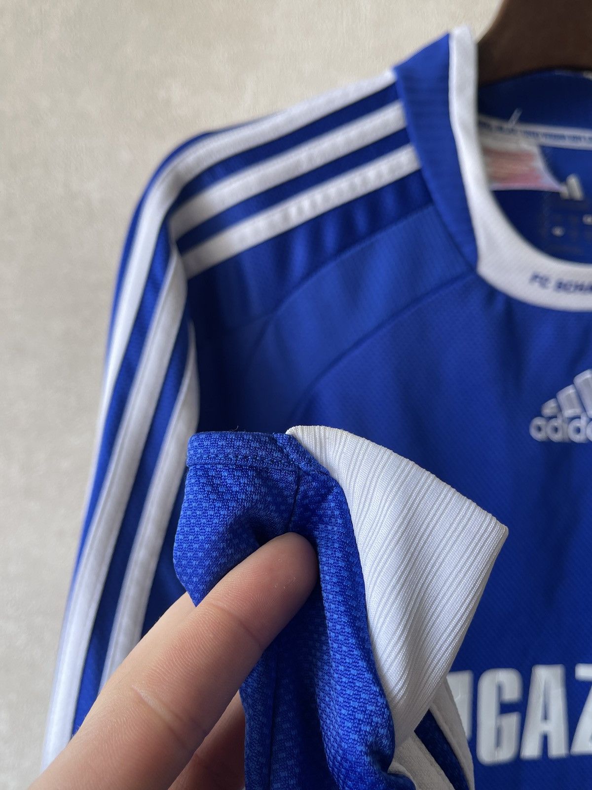 Adidas Vintage ADIDAS FC Schalke 04 Gazprom Jersey Long Sleeve Size US XL / EU 56 / 4 - 15 Thumbnail