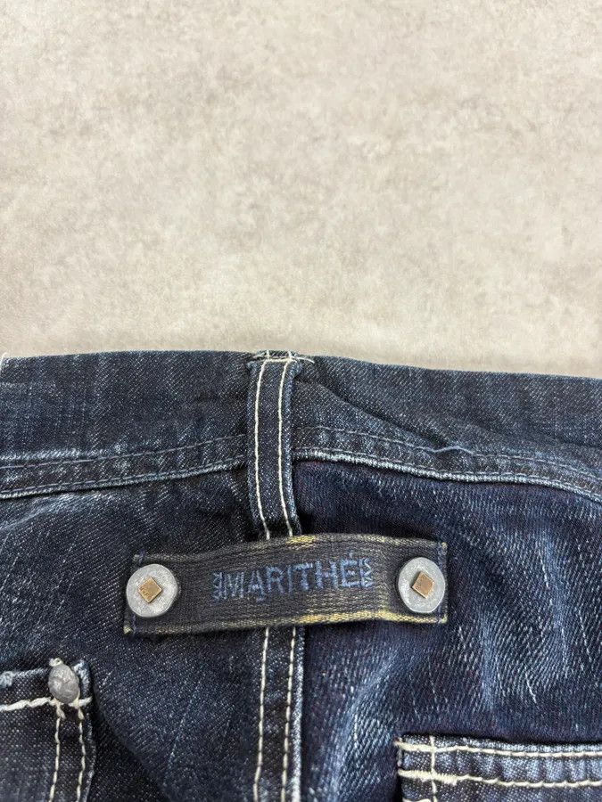 Marithe + Francois Girbaud 2000s Marithé + François Girbaud Blue Deconstructed Denim Jeans Size US 30 / EU 46 - 7 Thumbnail