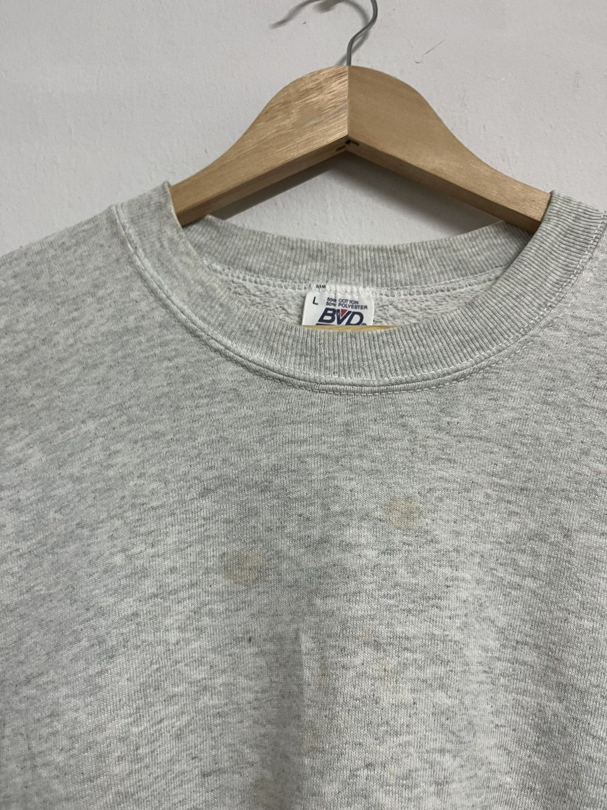 Vintage 💥Offer💥 BVD PLAIN Blank Pokycotton Sweatshirts Size US L / EU 52-54 / 3 - 5 Thumbnail