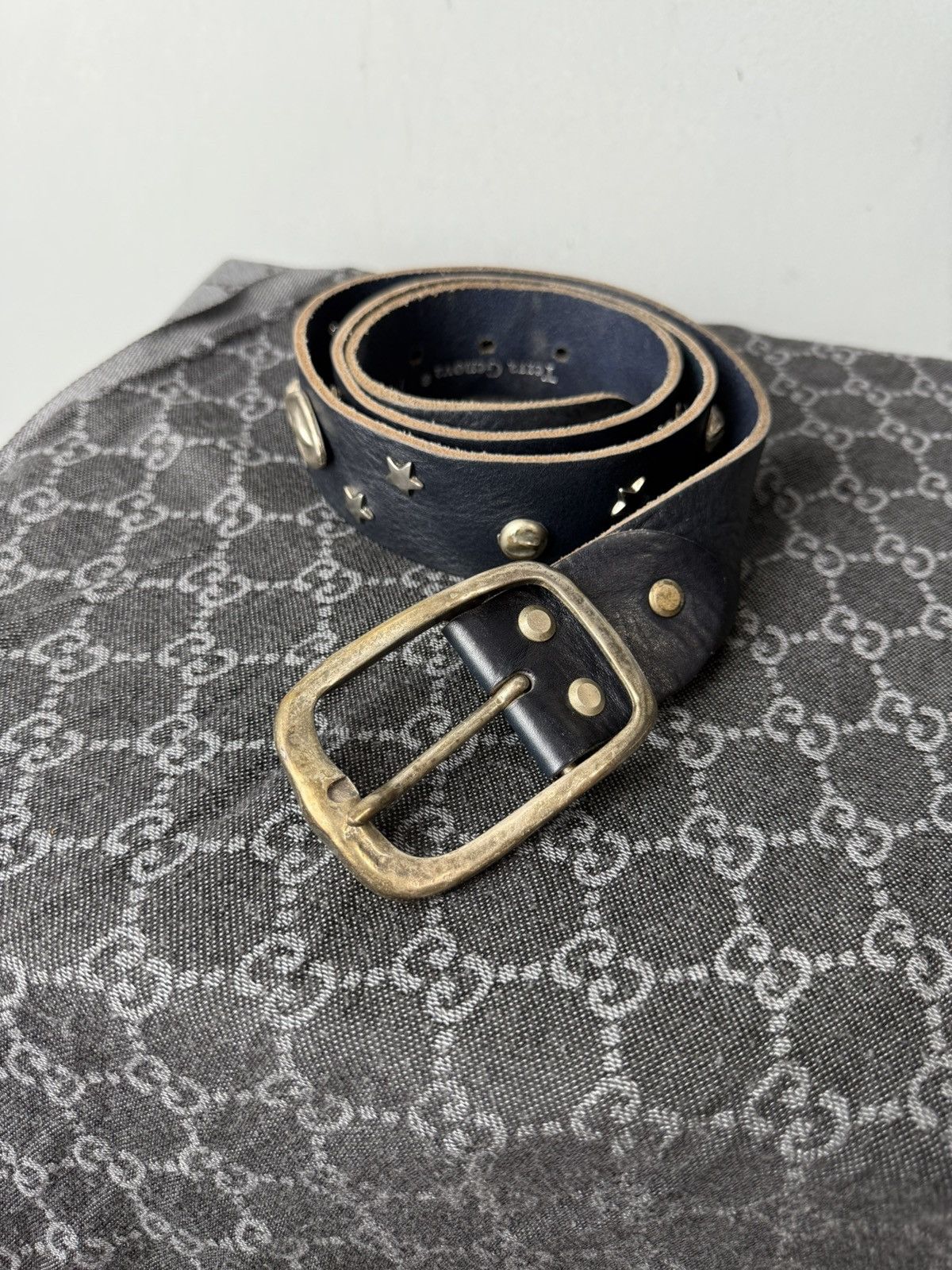 Designer Vintage Y2K Crazy Metal Belt Leather BB Simon Diesel Size ONE SIZE - 2 Thumbnail