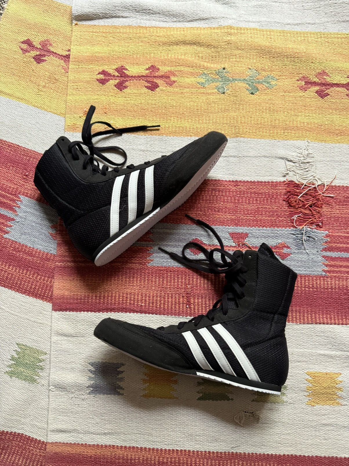Adidas Adidas y2k Boxing Wrestling High Lace Top Shoes Size US 6.5 / EU 39-40 - 4 Thumbnail