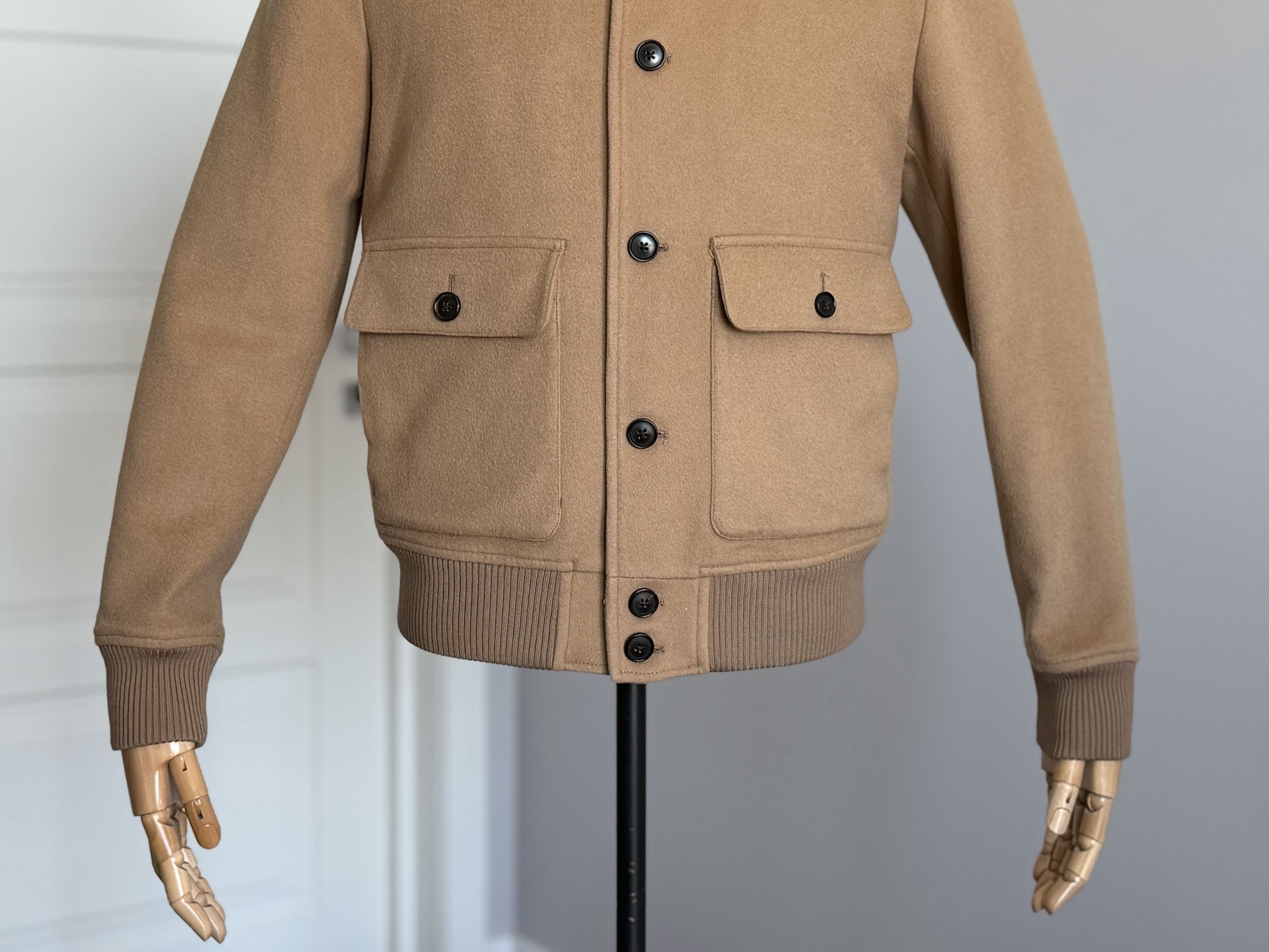 Suitsupply SUITSUPPLY Pure Wool Bomber Jacket Camel Size M Luxury Brand Size US M / EU 48-50 / 2 - 5 Thumbnail
