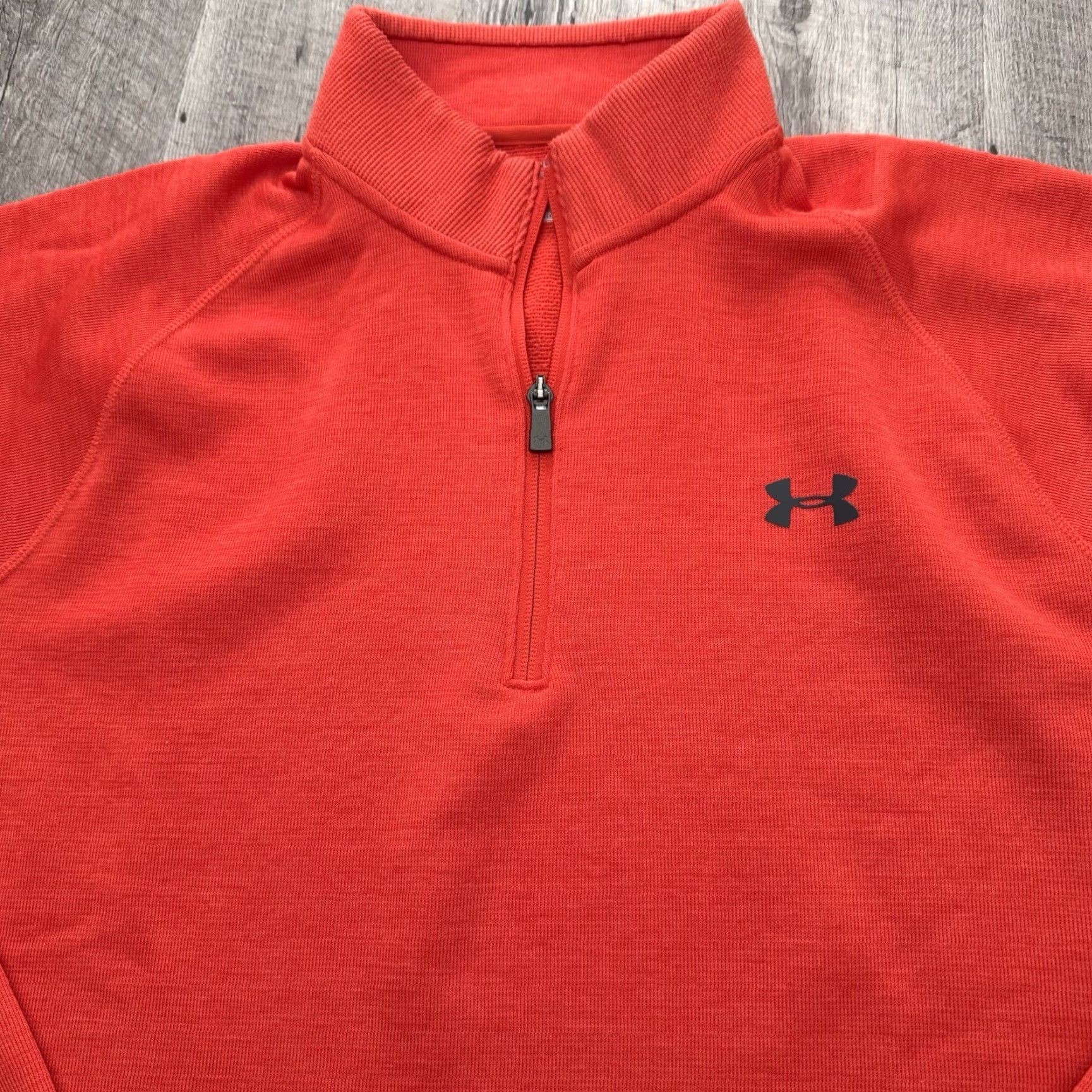 Under Armour Under Armour STORM Fleece Mens XL Loose 1/4 Zip Pullover Orange Top Activewear Long Sleeve Casual Sports Athleisure Mens XL Orange Size US XL / EU 56 / 4 - 7 Thumbnail