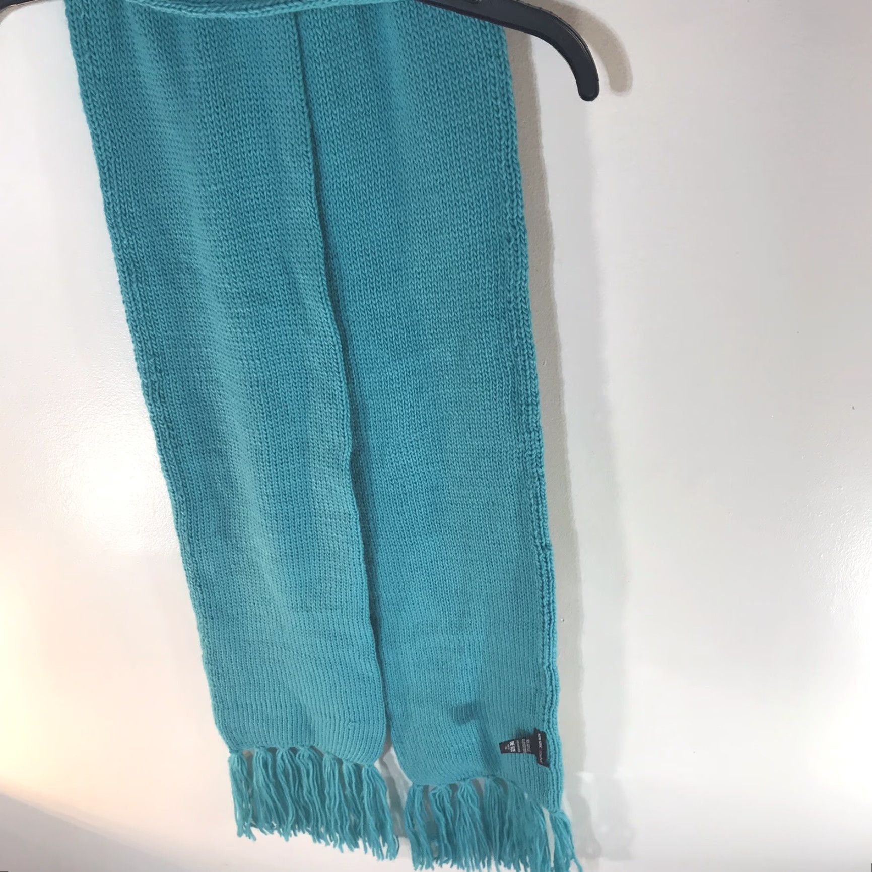 Vintage New York & Co Long Scarf Turquoise Argyle Pattern Women 70in x 7in Stylish Winter Neck Warmer Size ONE SIZE - 2 Thumbnail