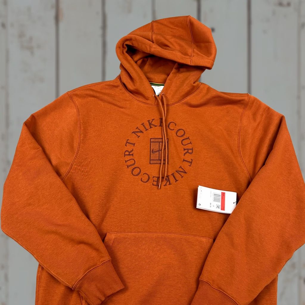 Nike Nike Hoodie Men Large Rust Orange Court Heritage French Terry Tennis Pullover L Size US L / EU 52-54 / 3 - 1 Thumbnail