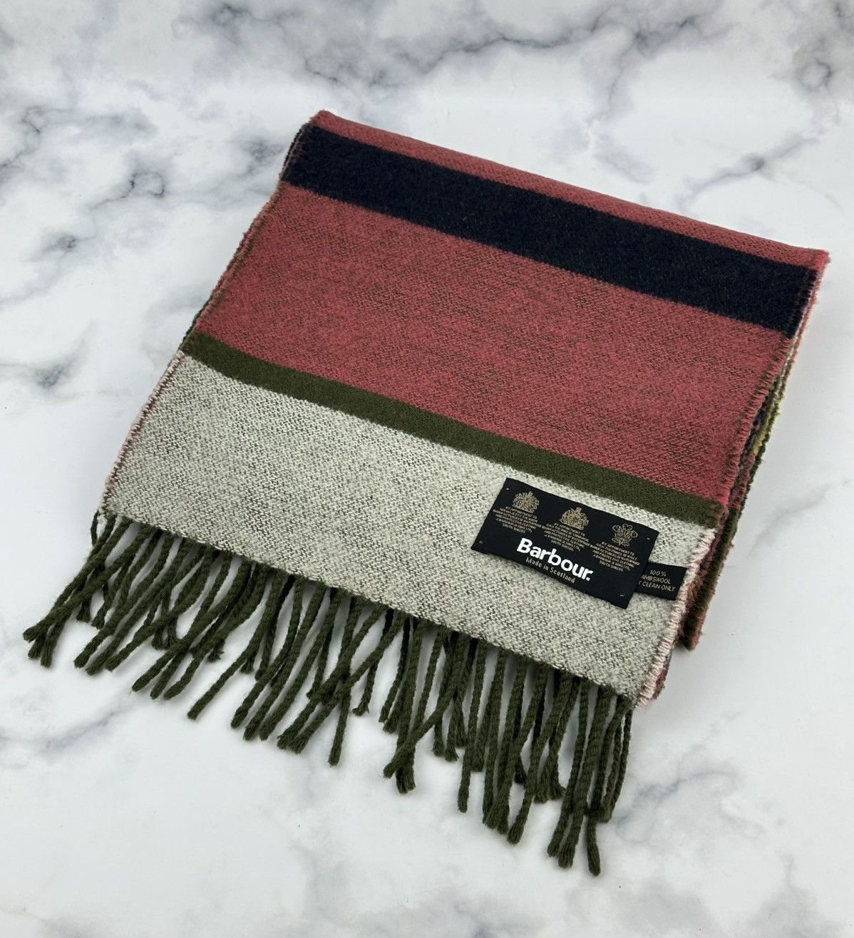 Barbour Barbour 100% Lambswool Scarf Multicolour Made in Scotland Size ONE SIZE - 1 Thumbnail
