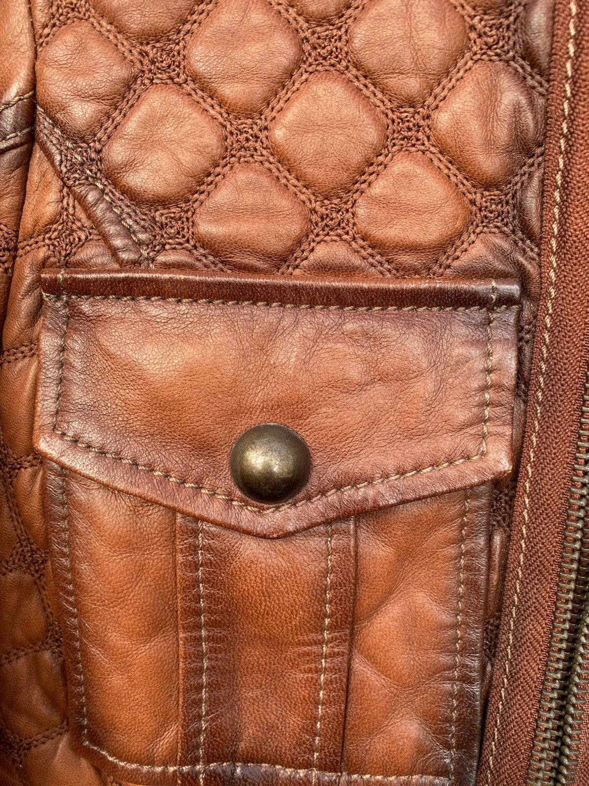Other Don Vanquisher- Multi Zip Quilted Leather Jacket Size US S / EU 44-46 / 1 - 15 Thumbnail