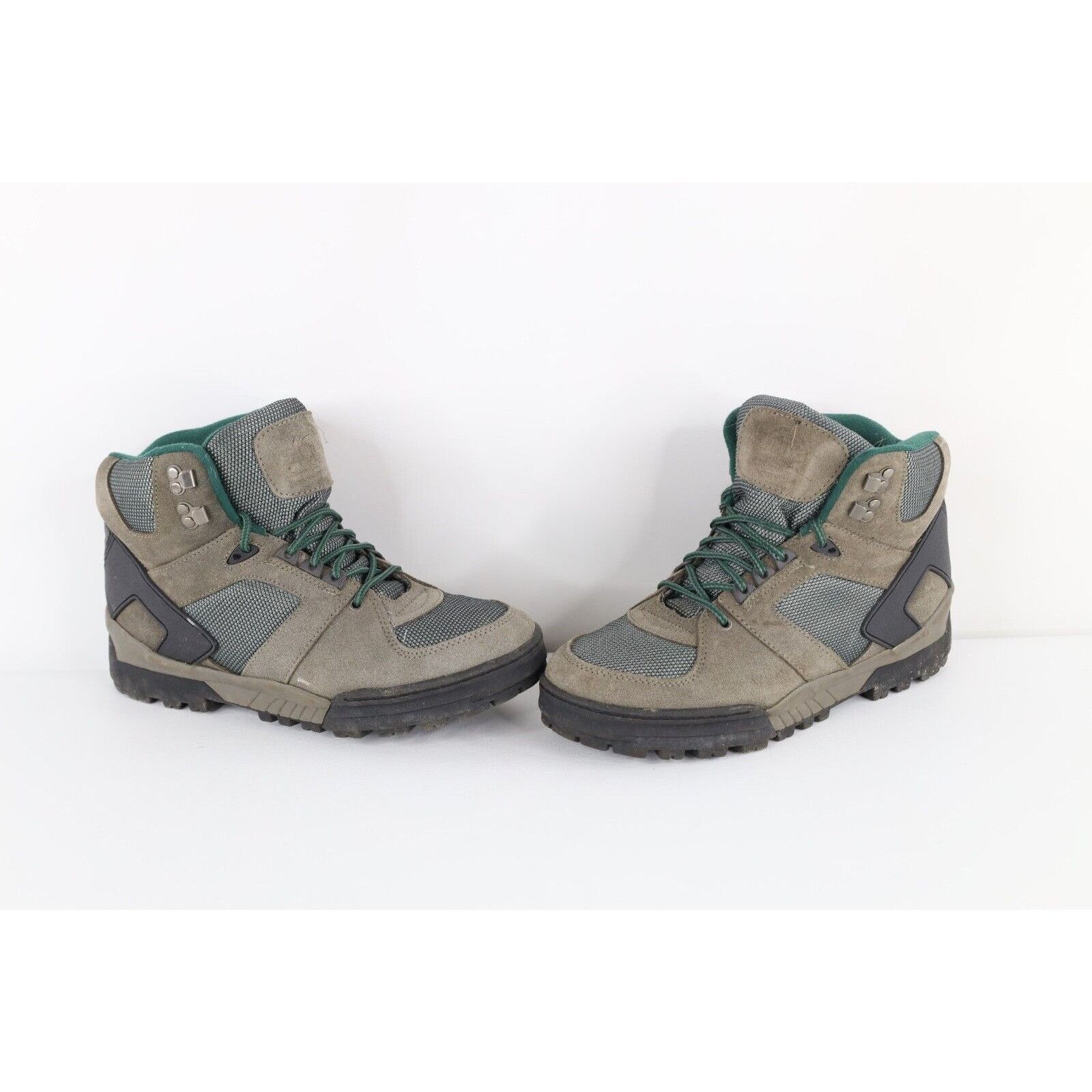 Vintage 90s Streetwear Distressed Suede Leather Hiking Boots