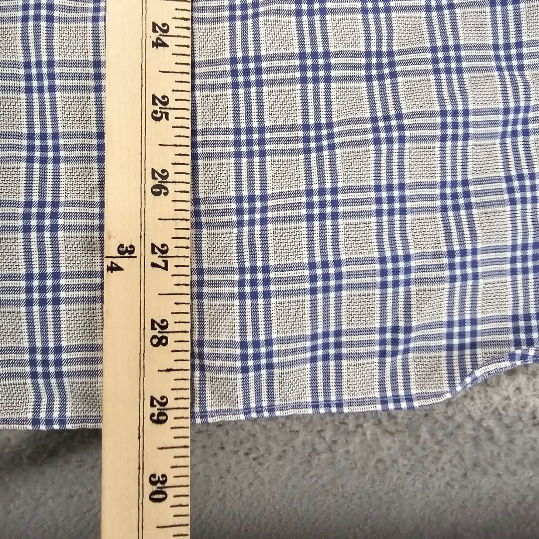 Joseph Abboud Joseph Abboud Shirt Mens M Blue Gray Check Cotton Button Up Long Sleeve Size US M / EU 48-50 / 2 - 7 Thumbnail
