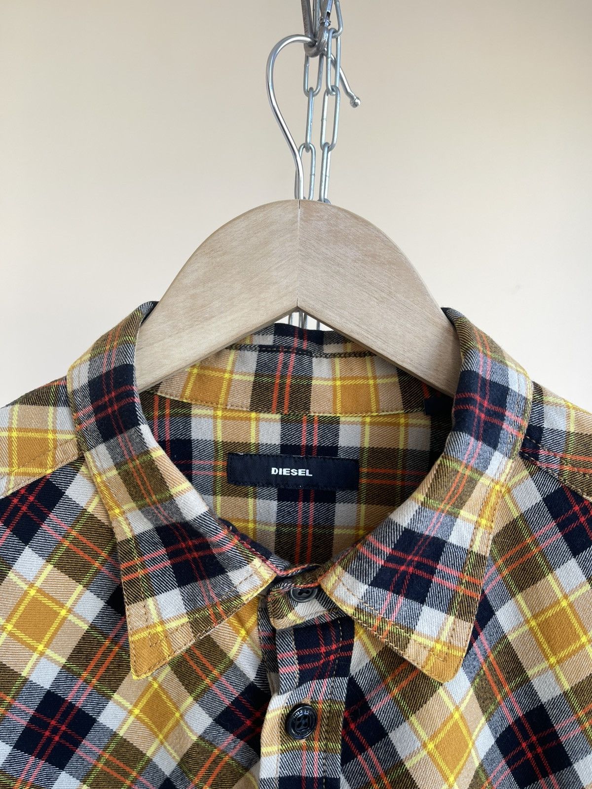 Diesel Diesel S-Tolstoj Western Oversized Yarn Dyed Check L/S Shirt Size US M / EU 48-50 / 2 - 7 Thumbnail