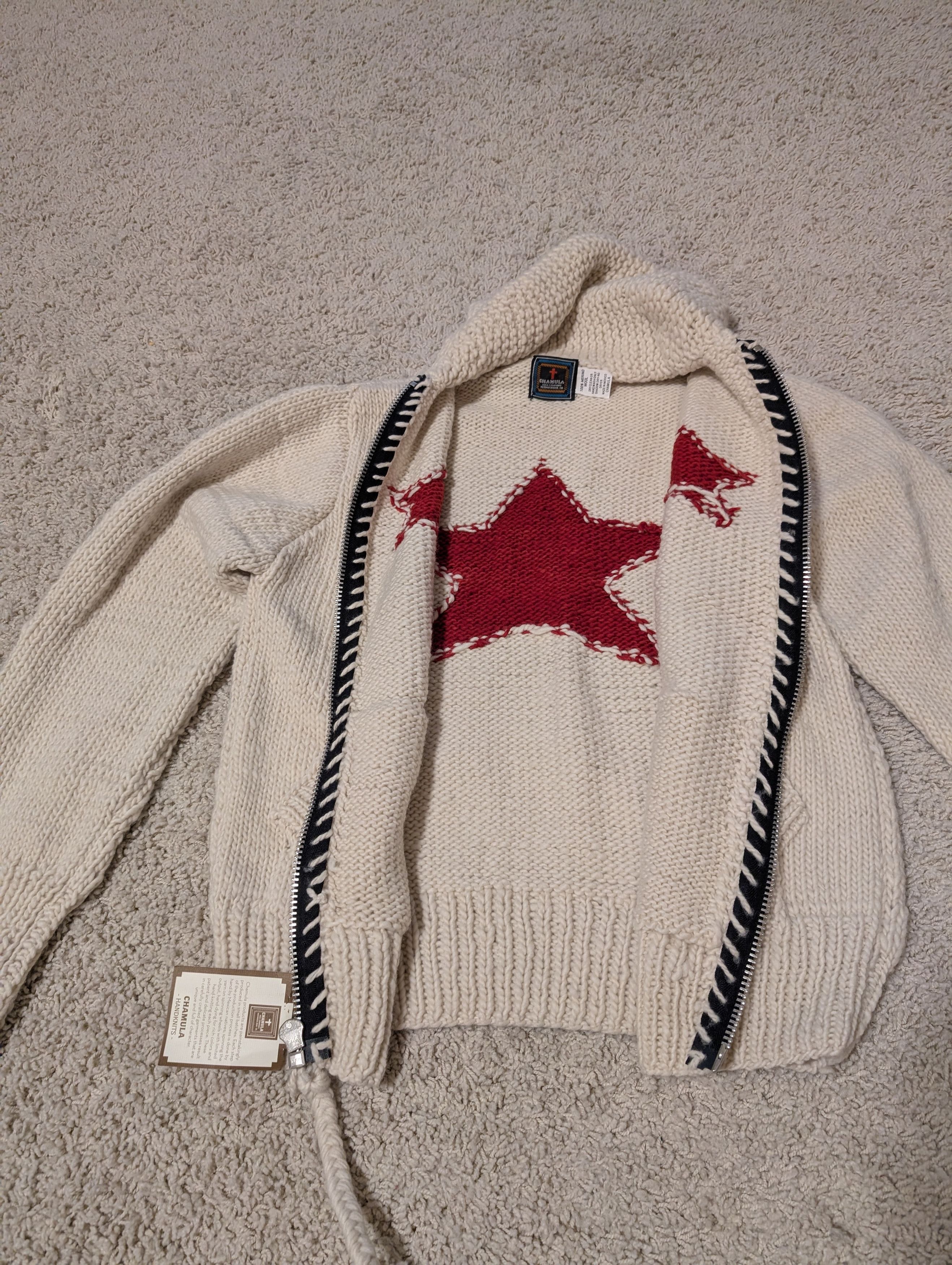 Chamula Chamula Star Zip Front Hooded Cardigan Size US M / EU 48-50 / 2 - 4 Thumbnail