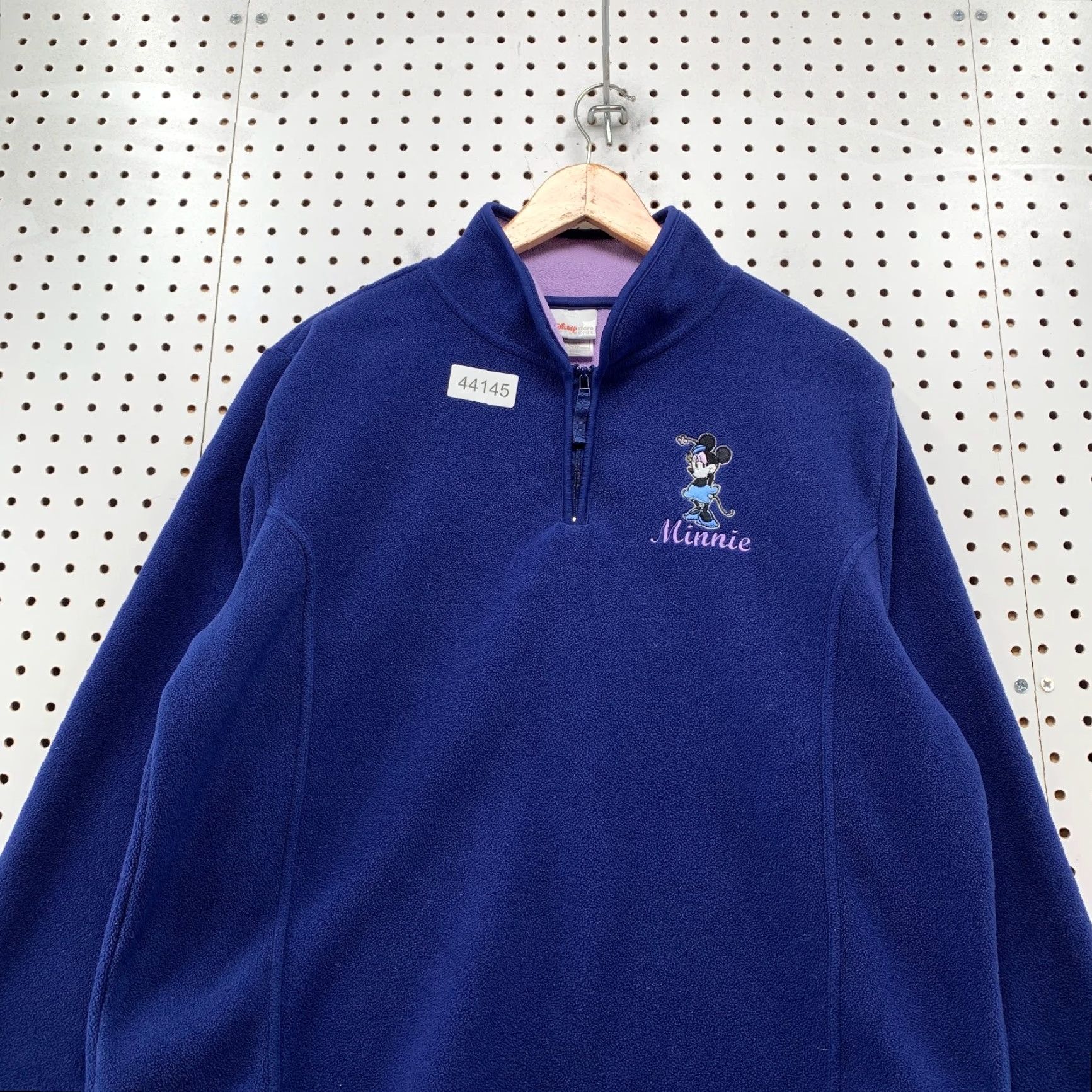 Disney Disney Minnie Mouse 1/4 Zip Fleece Sweater Womens Large Blue Purple Size L / US 10 / IT 46 - 2 Thumbnail