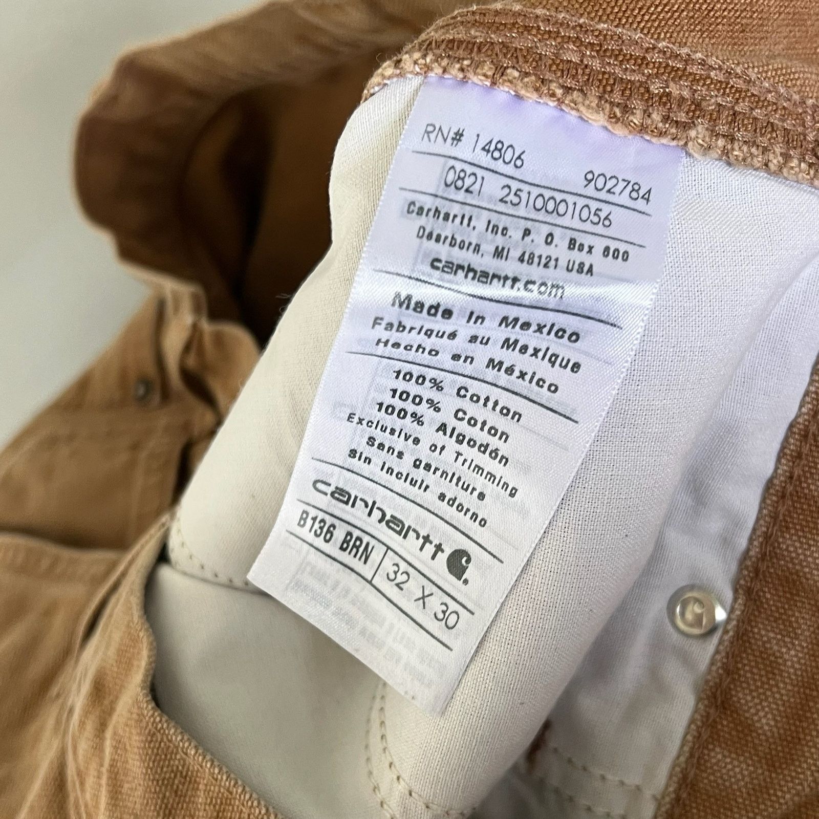 Carhartt × Vintage Carhartt brown double knee work wear carpenter pants Size US 32 / EU 48 - 4 Thumbnail