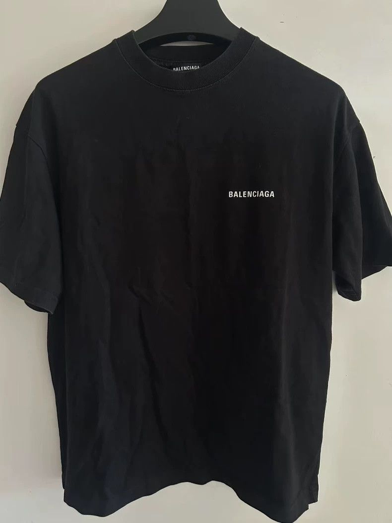 Balenciaga Balenciaga Black letters Logo short sleeves Size US S / EU 44-46 / 1 - 1 Thumbnail