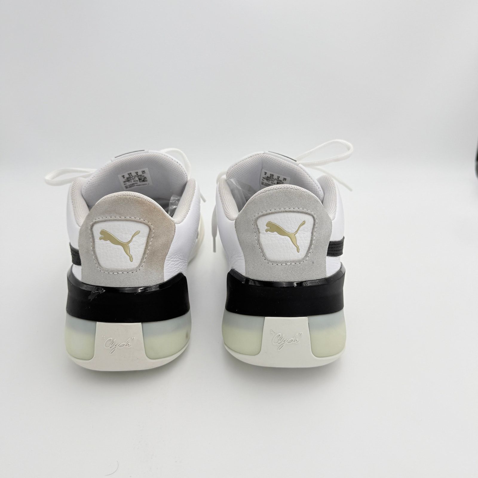 Puma Puma Clyde Hardwood White Black Basketball Shoes Size US 9 / EU 42 - 5 Thumbnail
