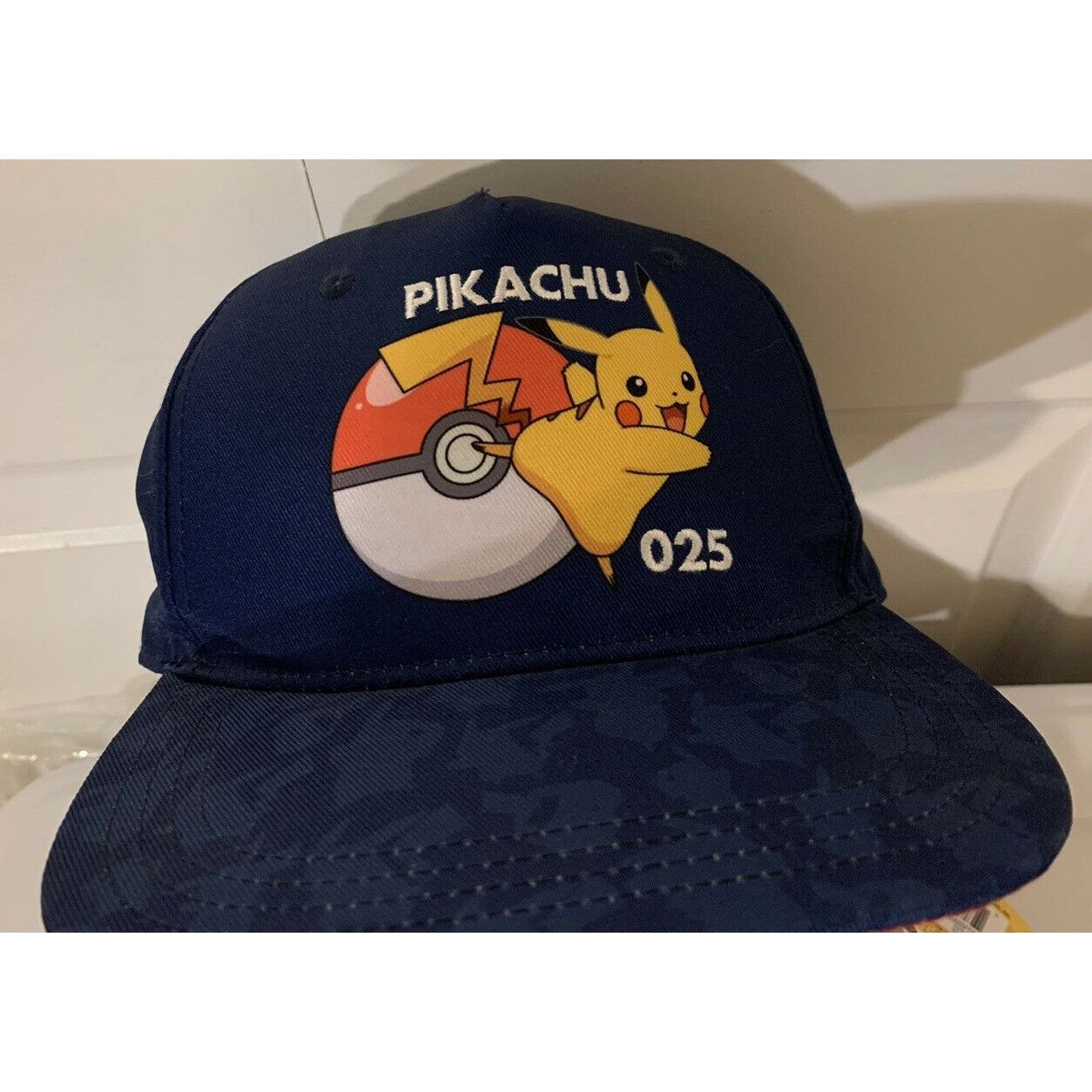 Pokemon Pokemon Pikachu 25th Anniversary Snap Back Hat Blue Yellow R Size ONE SIZE - 4 Thumbnail