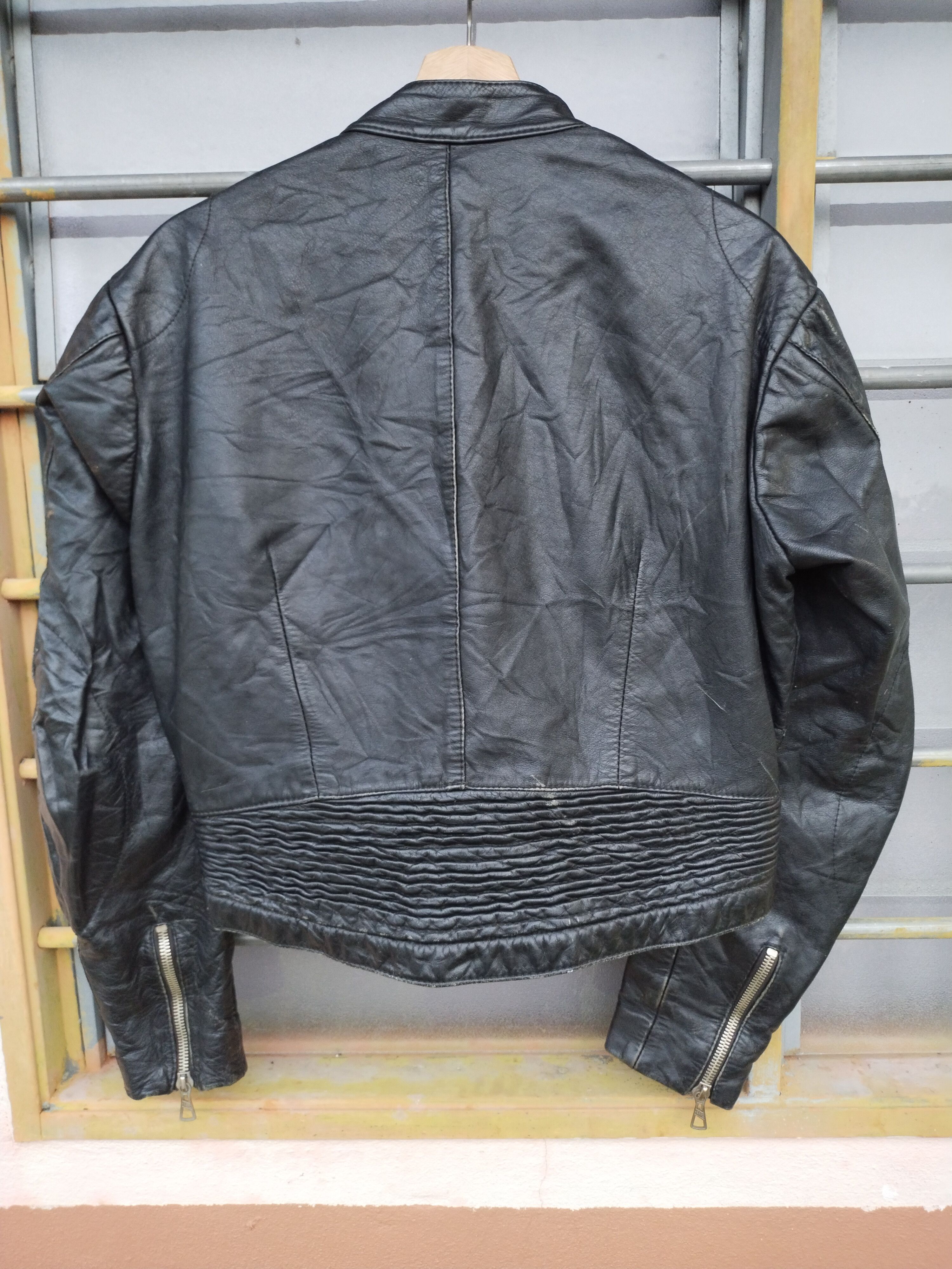 Leather Crazy Vtg Harro Kombi Biker Germany Leather Jacket Schott Size US S / EU 44-46 / 1 - 10 Thumbnail