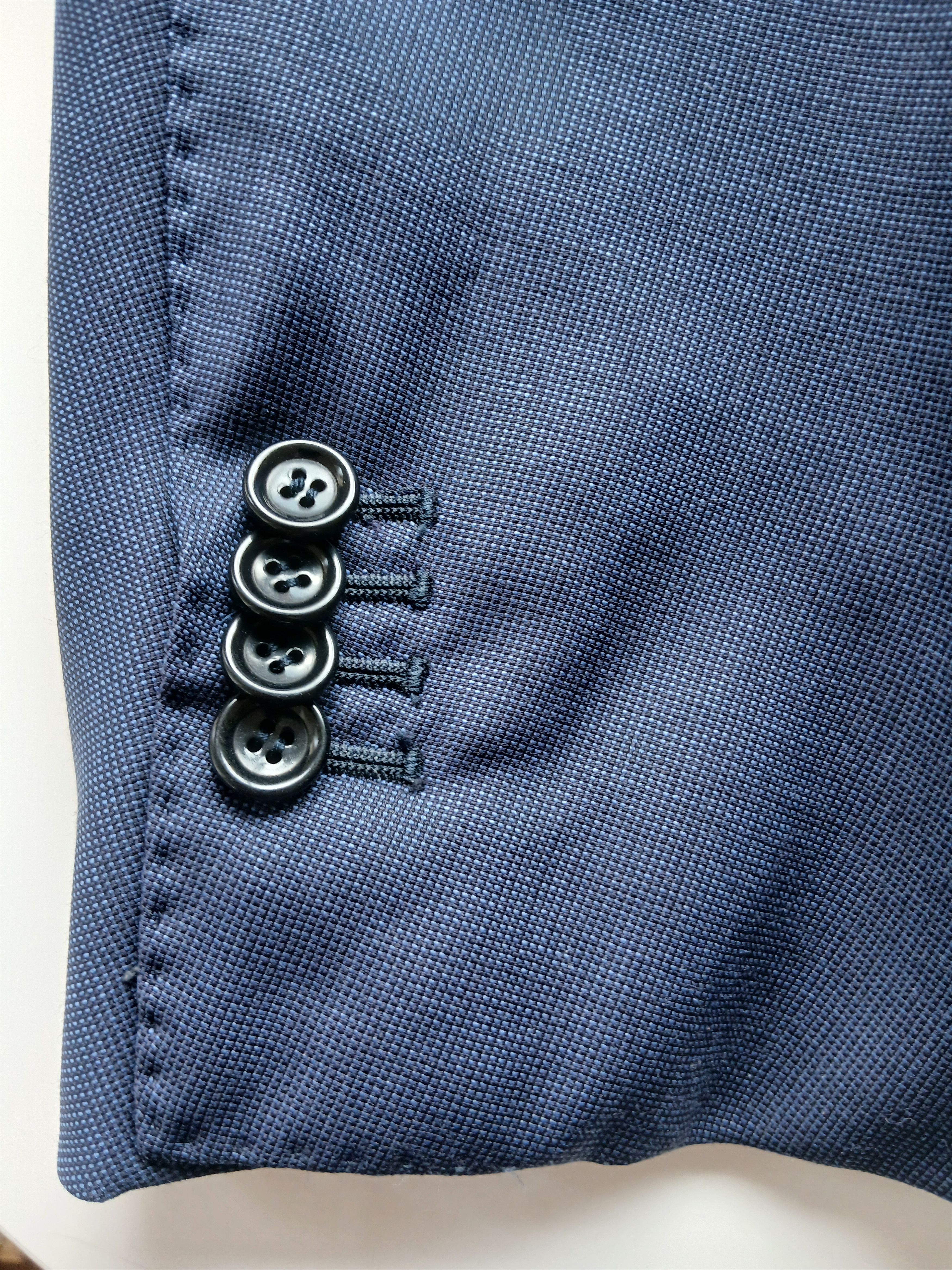 Stile Latino Stile Latino Napoli Blue Wool Silk Linen Blazer – EU 52/54 Size 52L - 9 Thumbnail