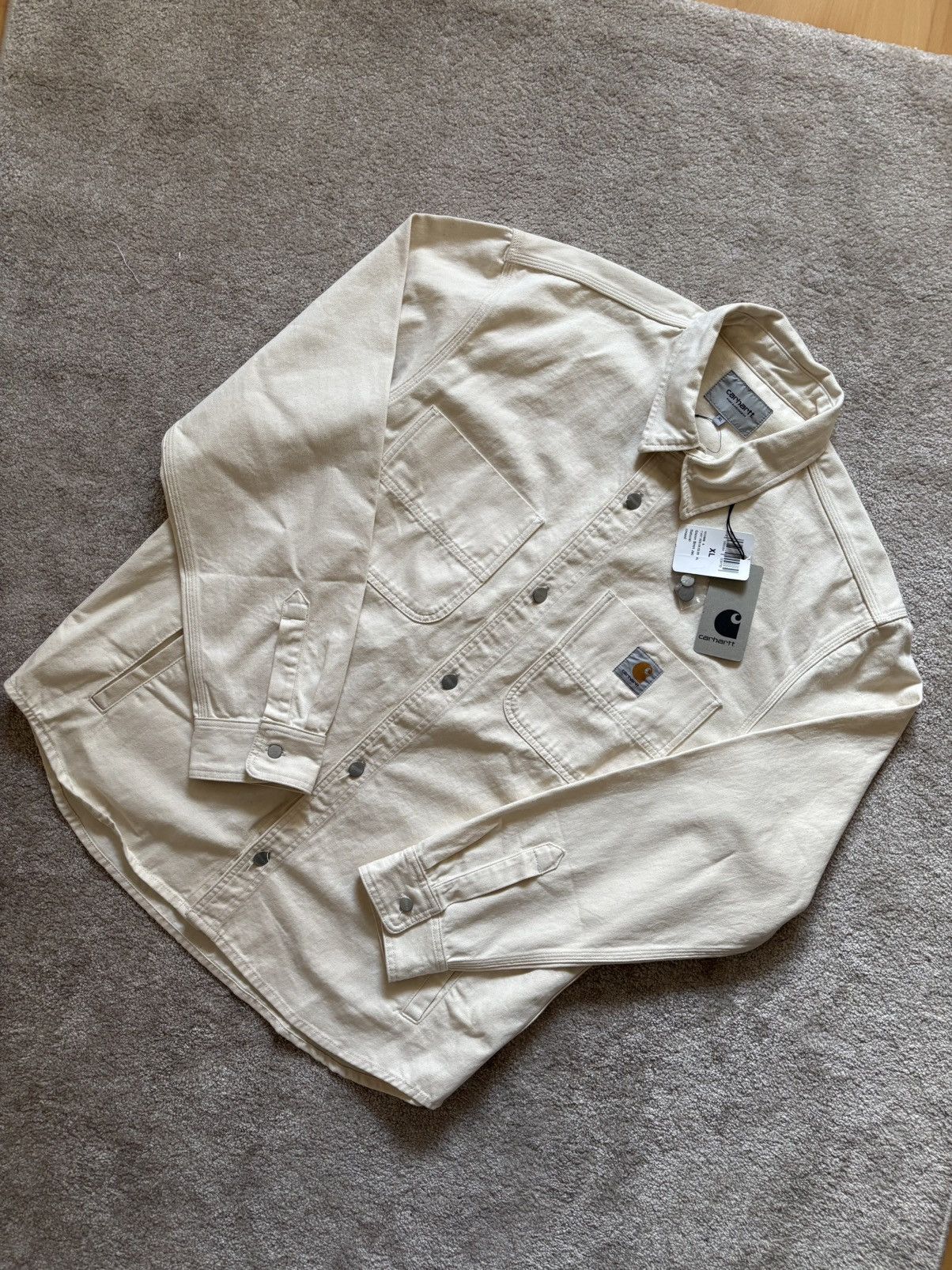 Carhartt Wip Carhartt WIP Glenn Shirt Jacket – Natural Rinsed / Size XL Size US XL / EU 56 / 4 - 3 Thumbnail