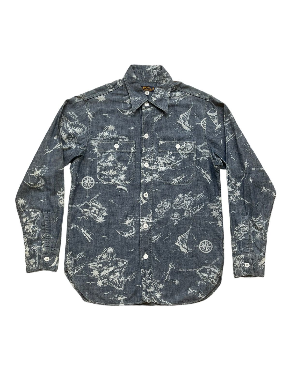 image of Sun Surf Hawaiian Shirts in Ash, Men's (Size Small)