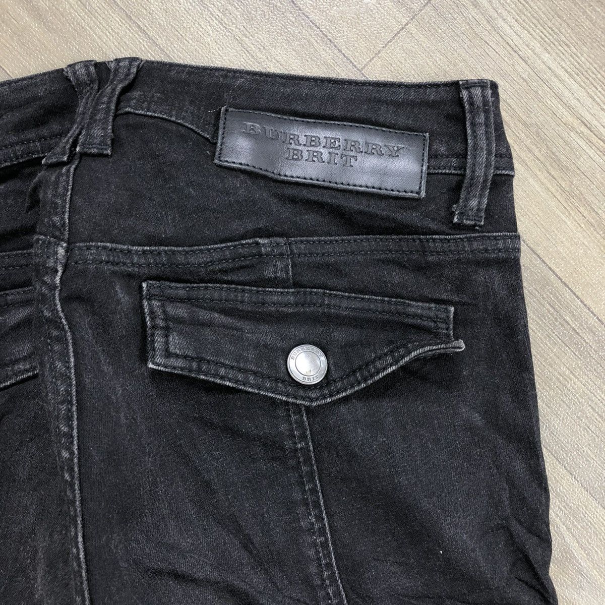 Burberry × Designer × Vintage 2000s Burberry Brit Cargo Bondage Bikers Jeans Skinny Size US 32 / EU 48 - 17 Thumbnail