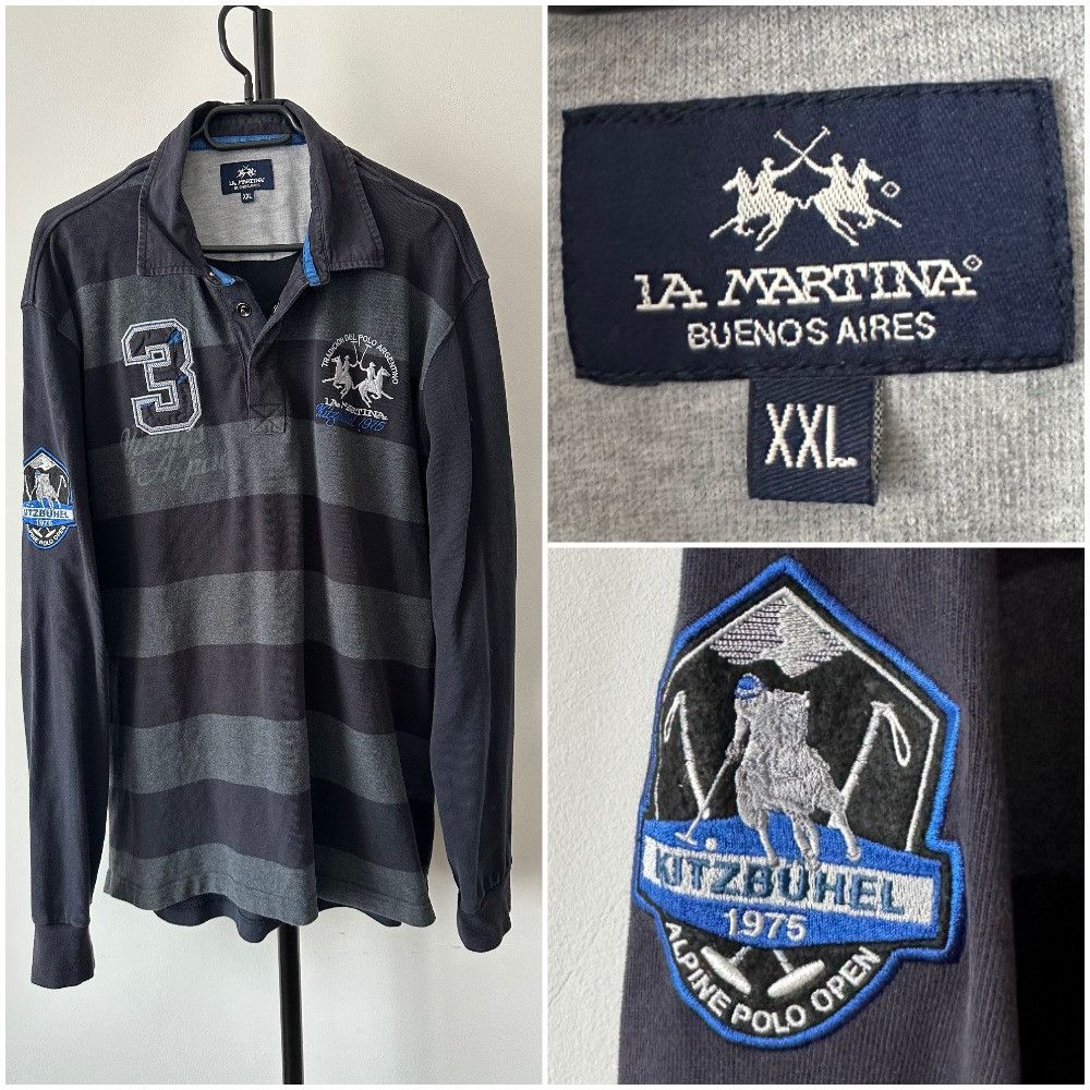 La Martina La Martina Kitzbuhel Polo shirt Long Sleeve Cotton XXL Size US XXL / EU 58 / 5 - 1 Thumbnail