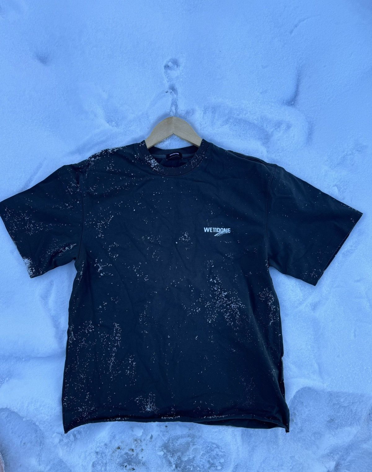 Japanese Brand × WE11DONE We11DONE big logo dark gray t-shirt tee Size US S / EU 44-46 / 1 - 4 Thumbnail