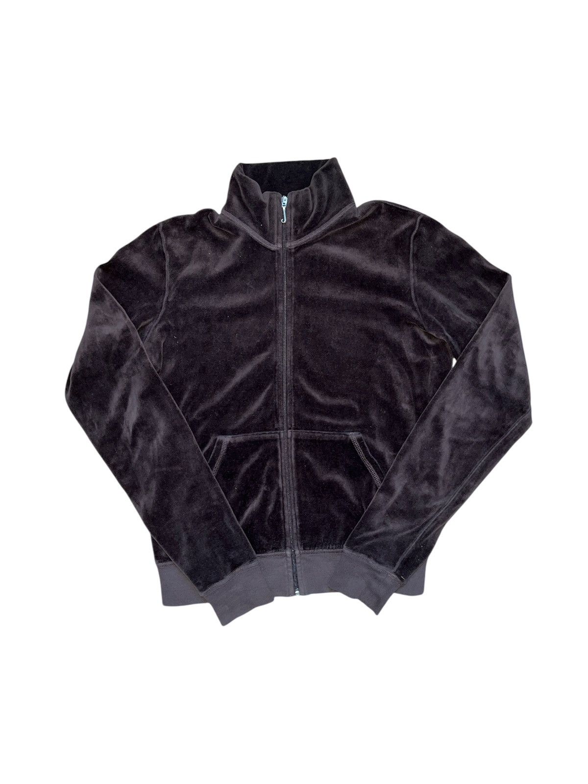 Juicy Couture × Vintage Vintage Y2K Juicy Couture Brown Velour Full-Zip Sweatshirt Size M / US 6-8 / IT 42-44 - 2 Thumbnail