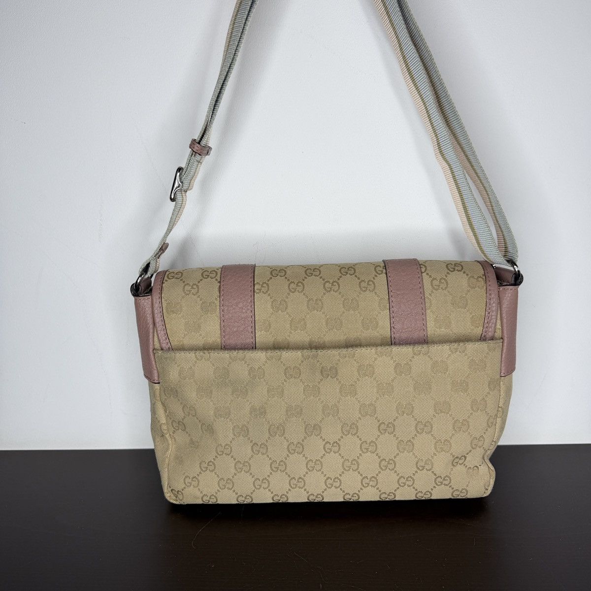 Gucci Gucci Monogram GG Canvas Beige Shoulder Crossbody Bag Size ONE SIZE - 6 Thumbnail