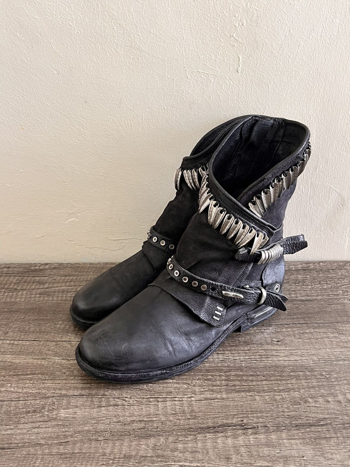 A.S.98 AS98 TOREY LEATHER ANKLE BOOTS Size US 10 / IT 40 - 2 Thumbnail