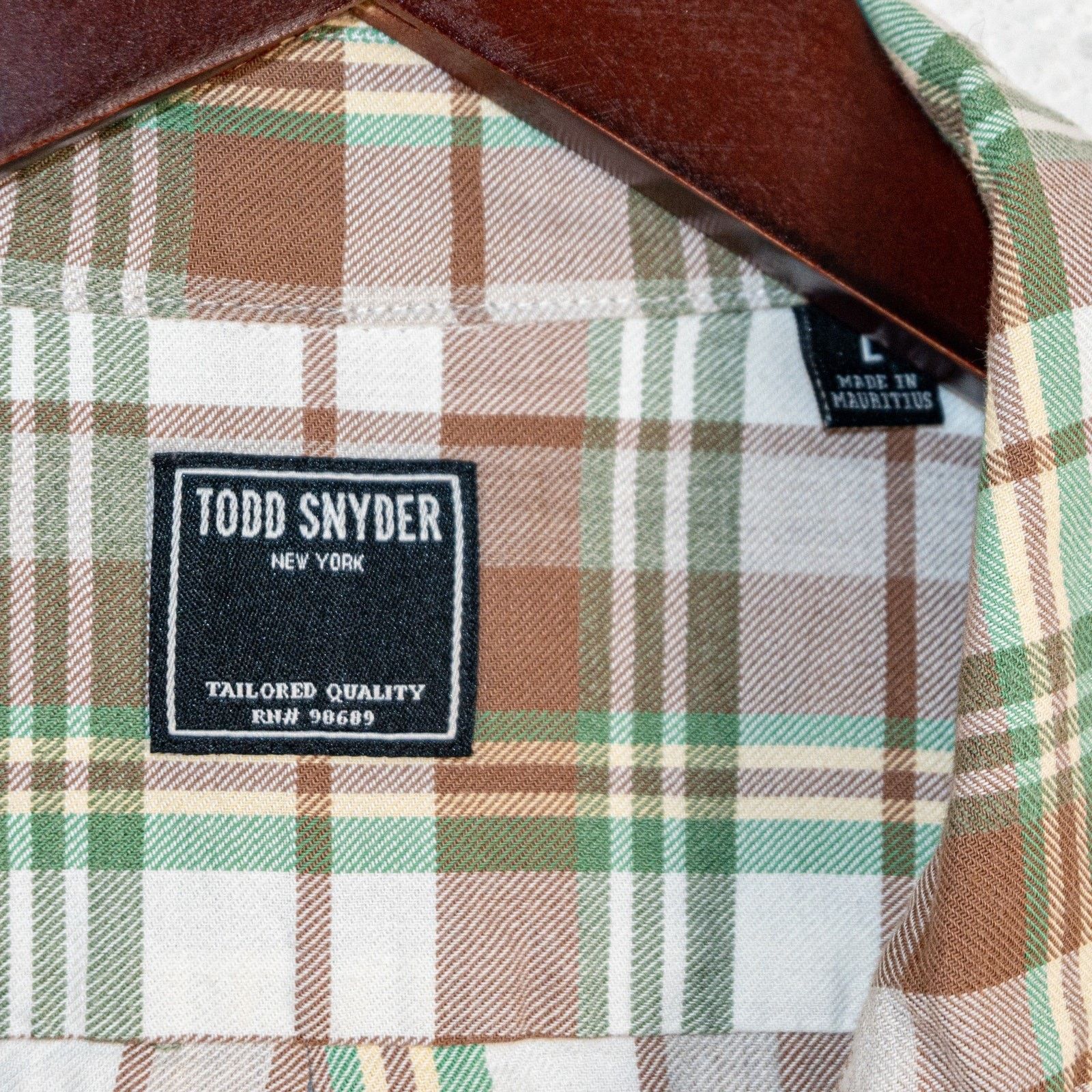 Todd Snyder Todd Snyder Men's Large Camp Collar Flannel Shirt Plaid Size US L / EU 52-54 / 3 - 4 Thumbnail