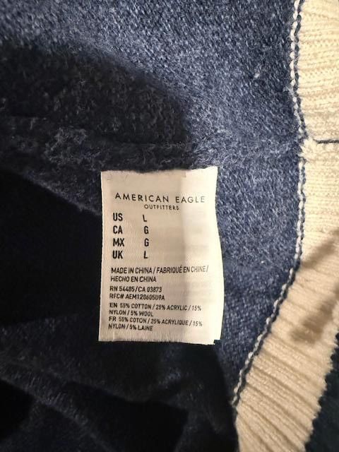 American Eagle Outfitters AMERICAN EAGLE MEN'S SZ L SWEATER HOODIE POCKET MOUNTAINS Size US L / EU 52-54 / 3 - 5 Thumbnail