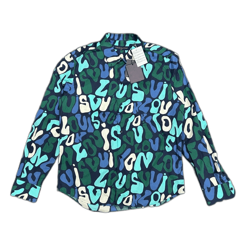 Louis Vuitton New Louis Vuitton Graffiti Long Sleeve Shirt-2506 Size US XL / EU 56 / 4 - 1 Thumbnail