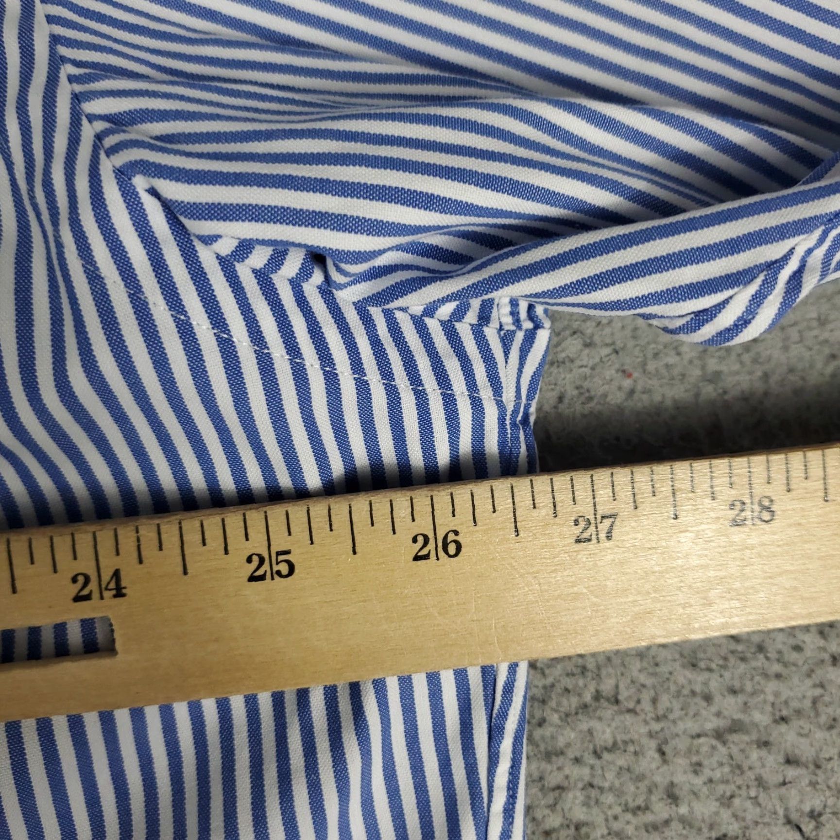 Ralph Lauren Ralph Lauren Shirt Mens 16.5 Blue Pony Striped Dress Button Up Long Sleeve Size 46R - 7 Thumbnail