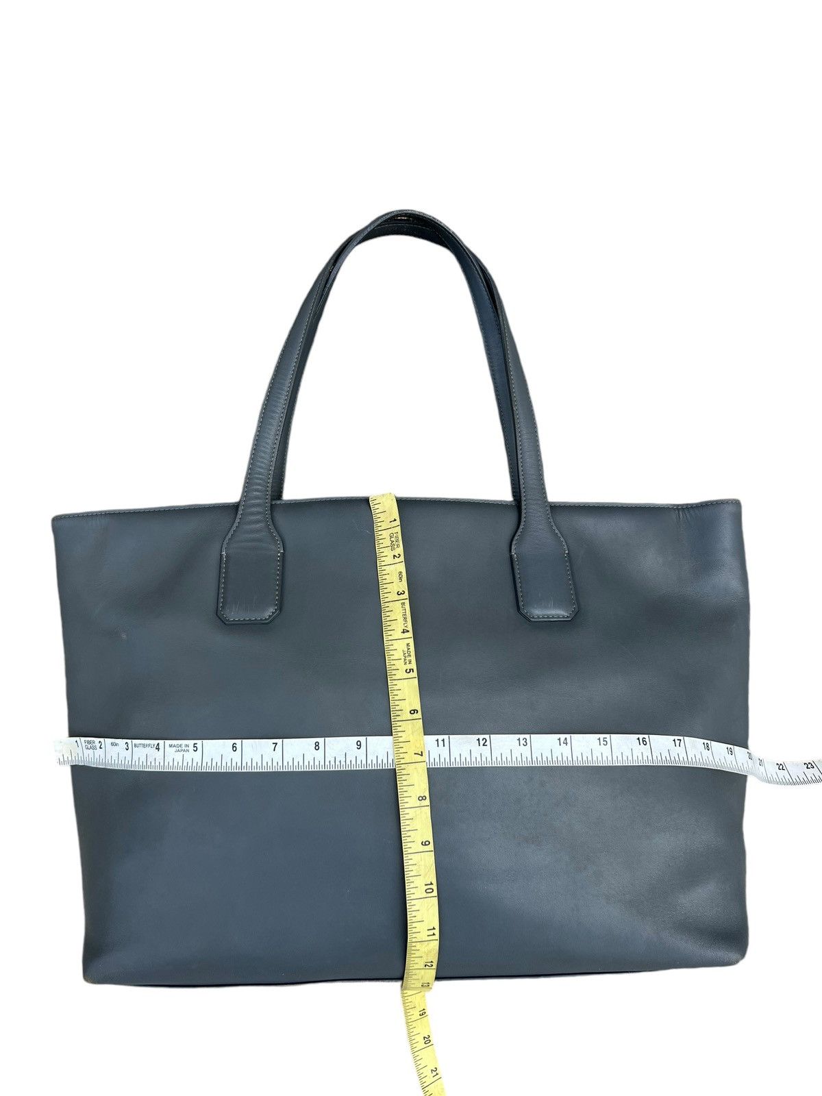 Japanese Brand × Leather THE PITH Japan Distress Muddy Patina Leather Tote Bag Size ONE SIZE - 25 Thumbnail