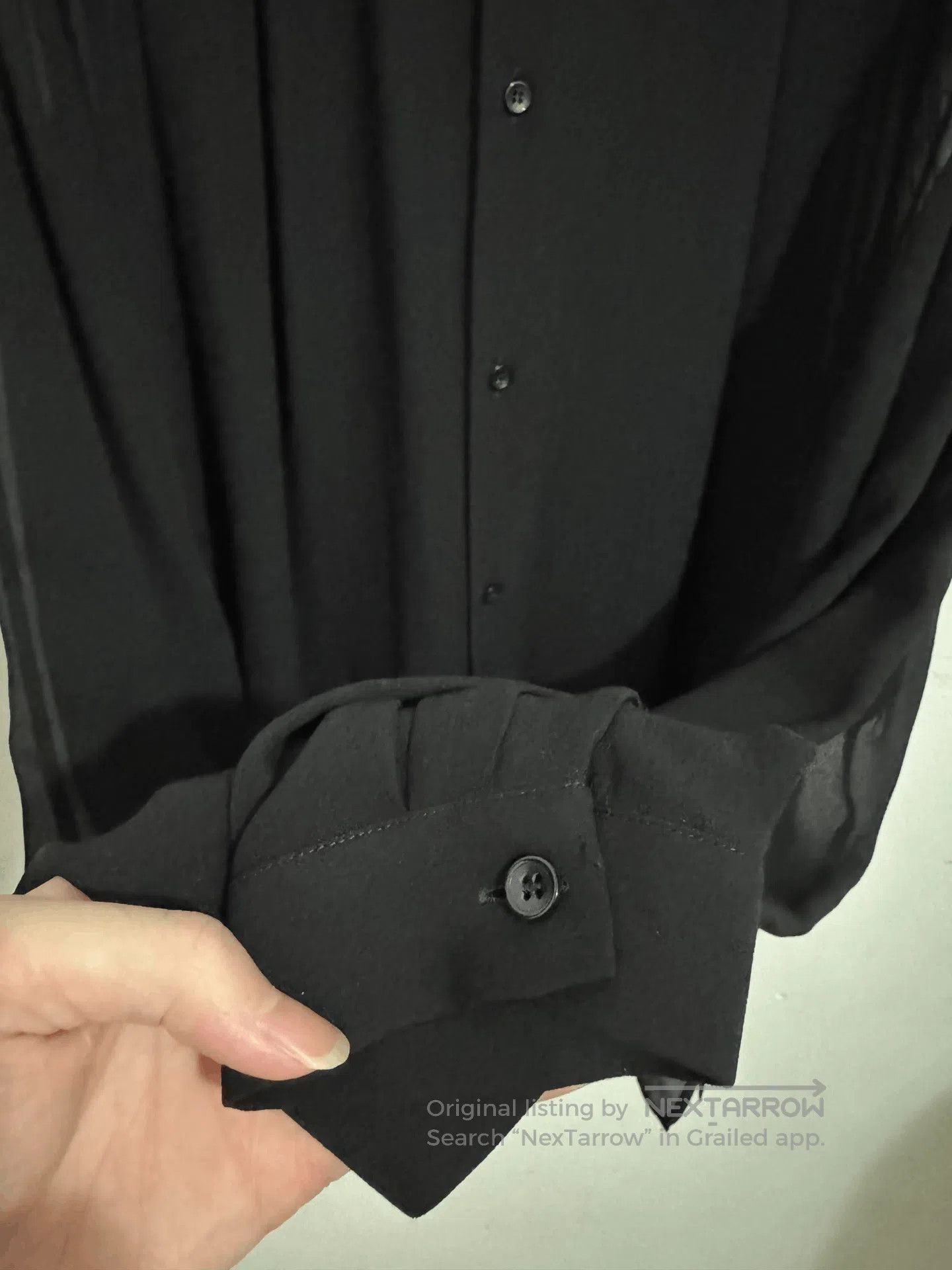 Saint Laurent Paris Saint Laurent Black Sheer Silk Shirt. Size S / US 4 / IT 40 - 5 Thumbnail