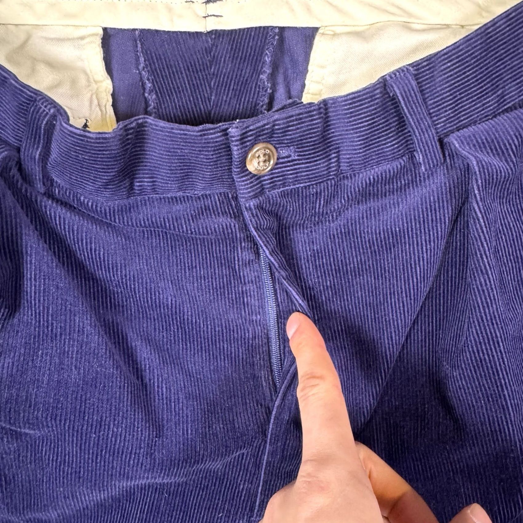 Polo Ralph Lauren Polo Ralph Lauren 90s Corduroy Chino Pants Men 36x34 - Golf Crest Wale VTG - Sale (Blue - 90s) Size US M / EU 48-50 / 2 - 5 Thumbnail