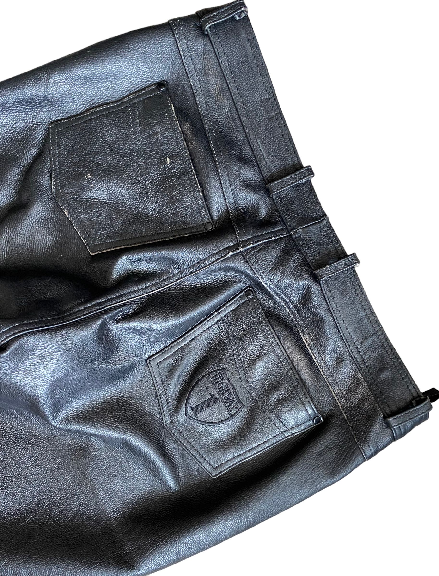 Genuine Leather × Leather × Vintage Vintage leather biker pants Size US 38 / EU 54 - 5 Thumbnail