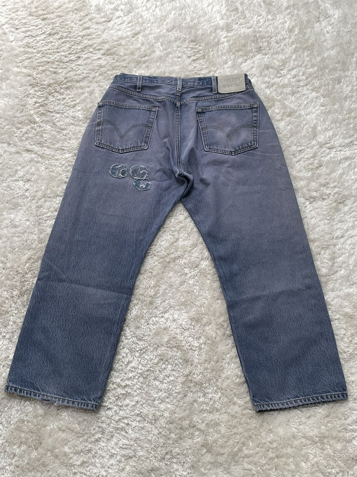Gallery Dept. Gallery Dept. 1/1 Custom Distresse Violet G-Patch Denim Size US 33 - 2 Thumbnail