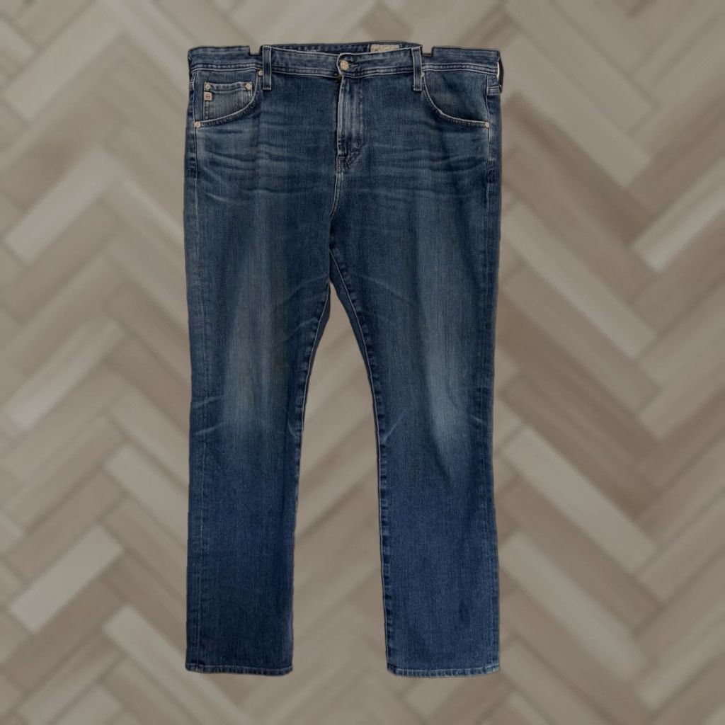 Vintage AG Adriano Goldschmied Men's Slim Straight Everett Jeans 40x33 Blue Denim Slim Size US 40 / EU 56 - 1 Thumbnail